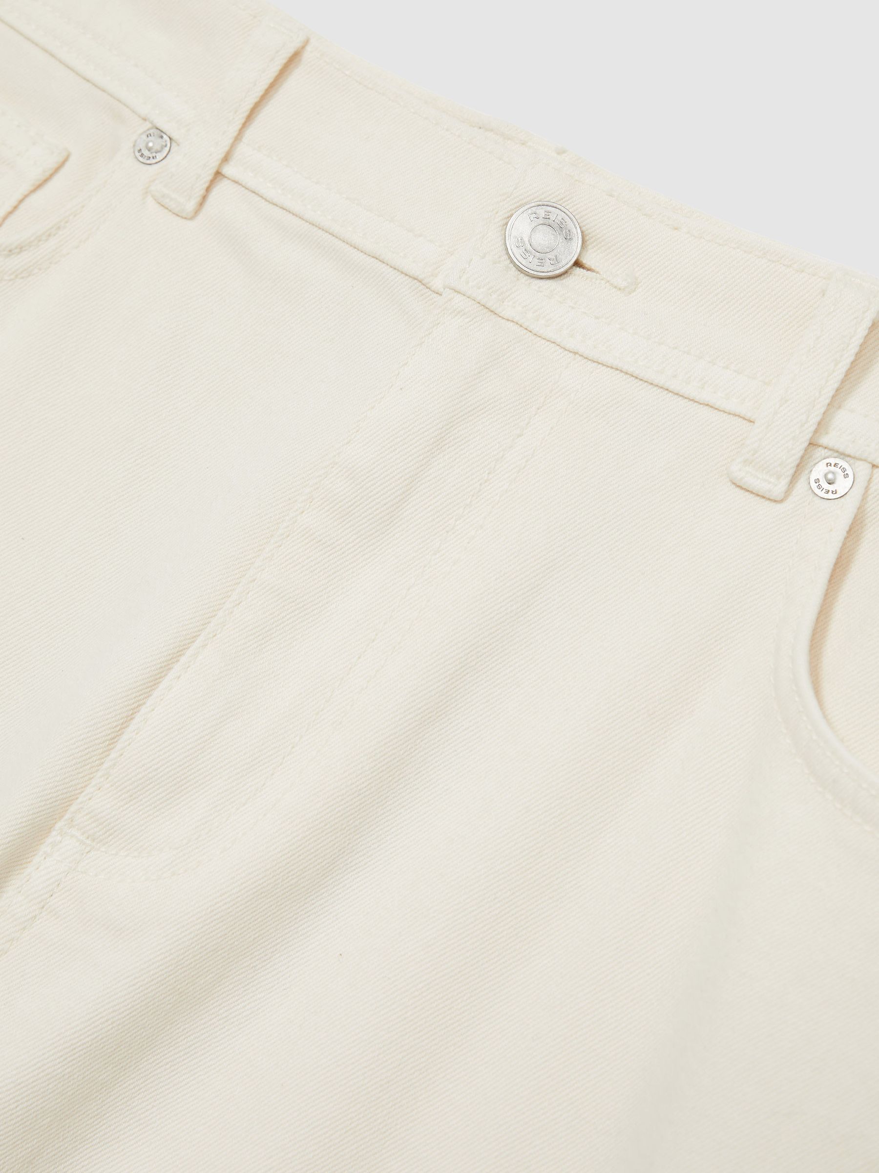 Cotton-Stretch Slim-Fit Jeans in White - image 3