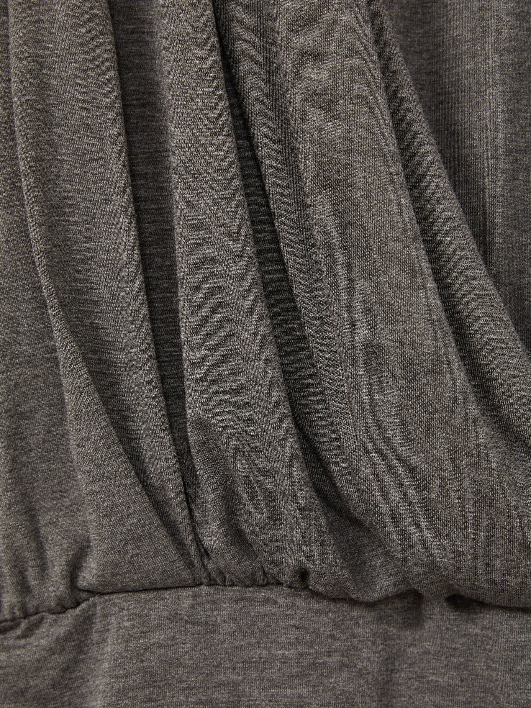 Jersey Ruched Blouson Sleeve Mini Dress in Grey - image 5