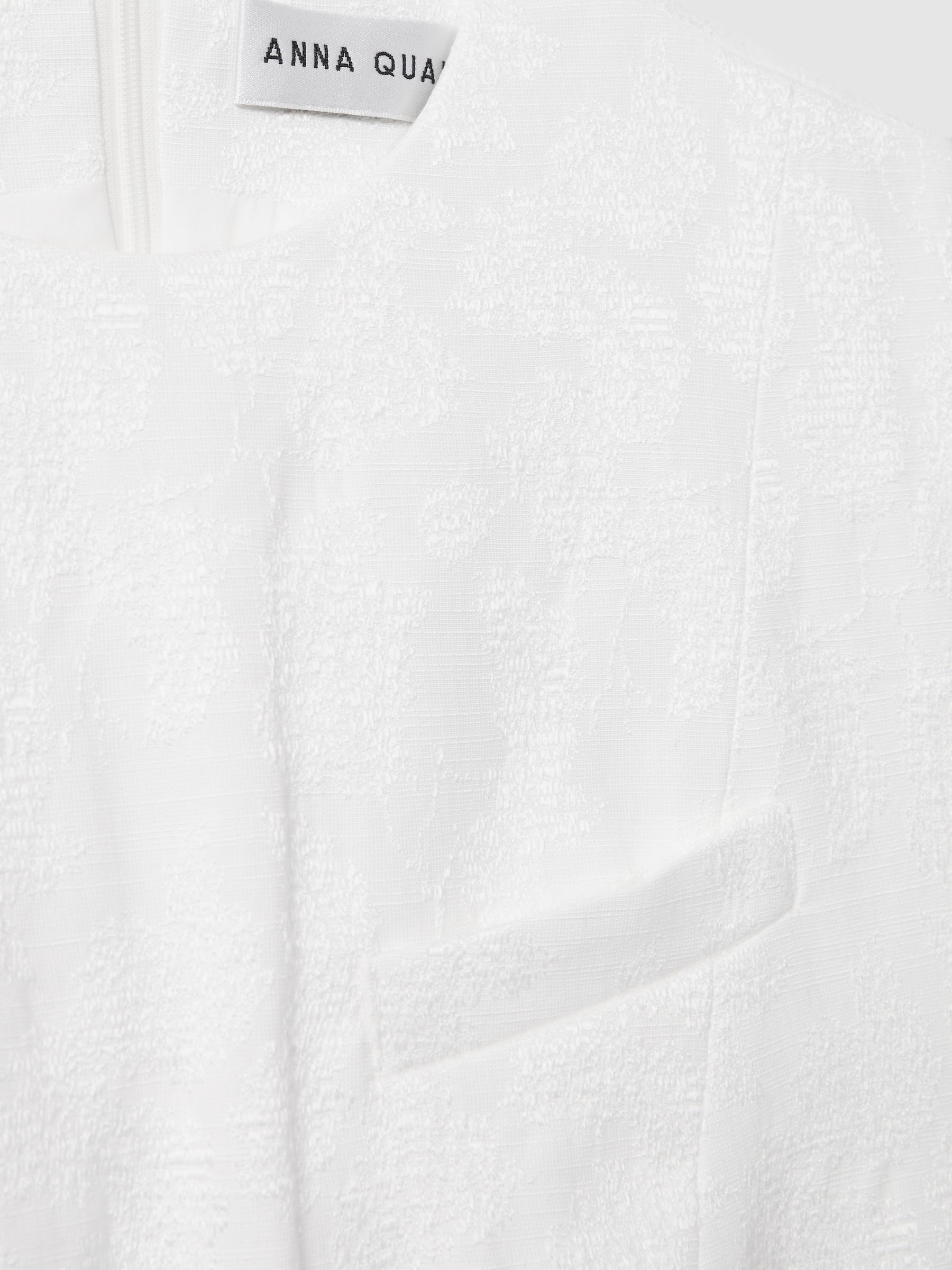 Anna Quan Cotton Blend Jacquard Mini Dress in White - Image 6 of 6