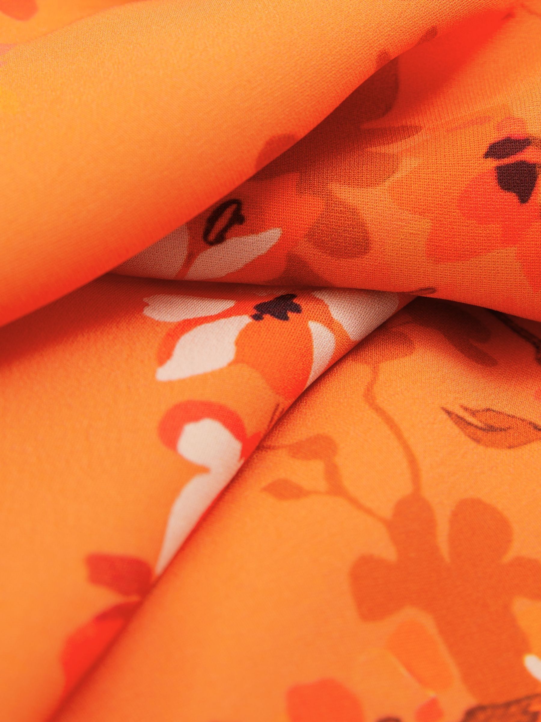 Florere Flute Sleeve Midi Dress in Orange - Image 6 of 6