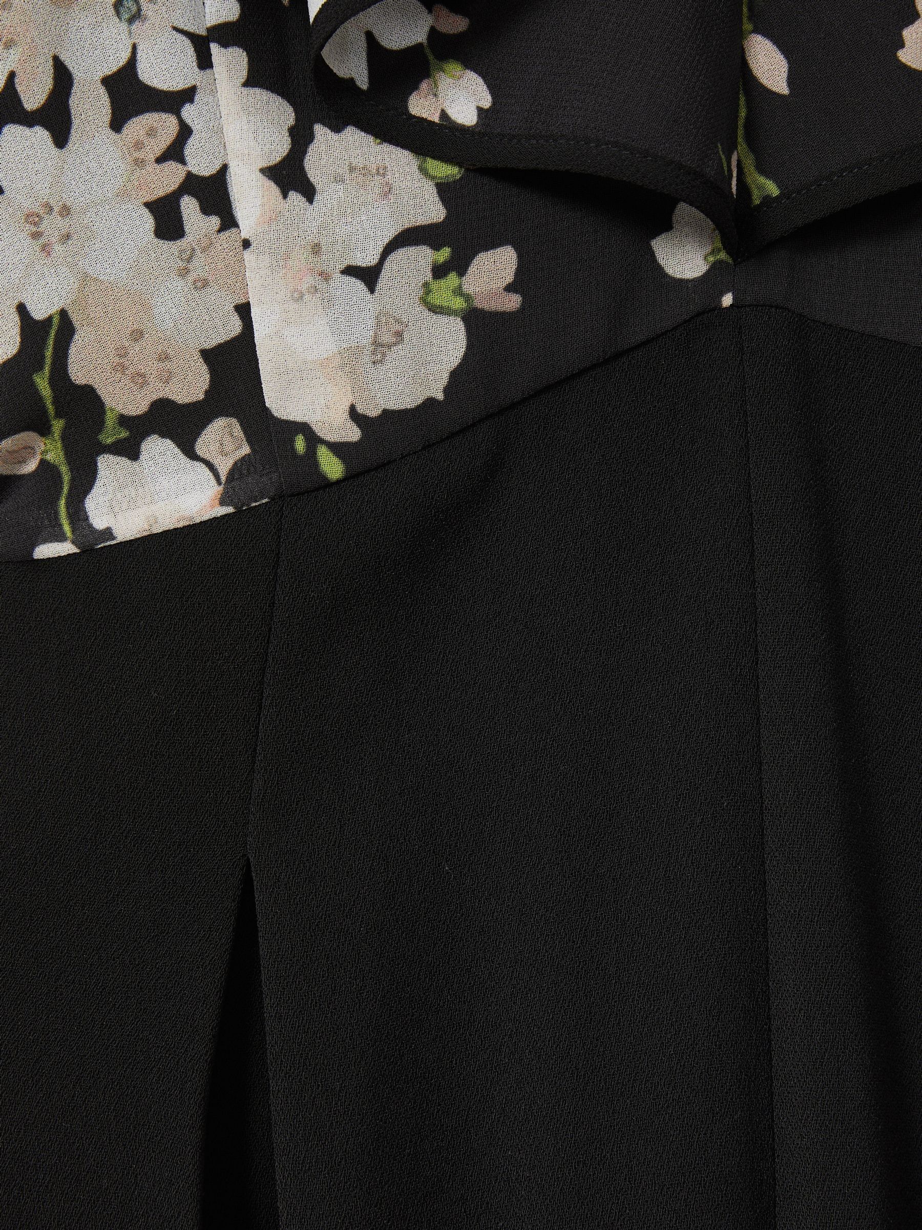 Florere Frill Sleeve Wide Leg Black Jumpsuit in Black - Image 6 of 7