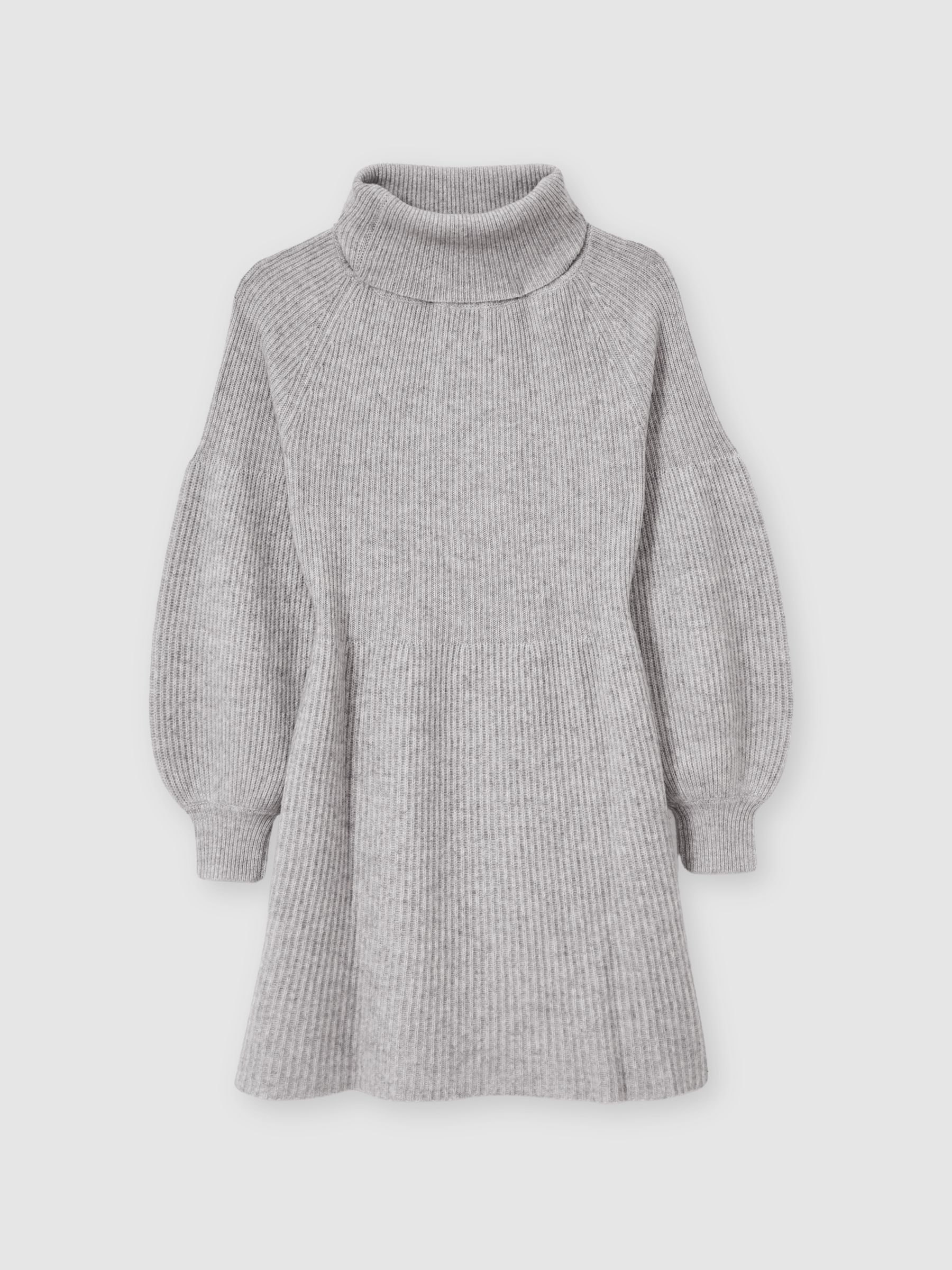 Madeleine Thompson Wool-Cashmere Mini Dress in Grey - Image 2 of 6
