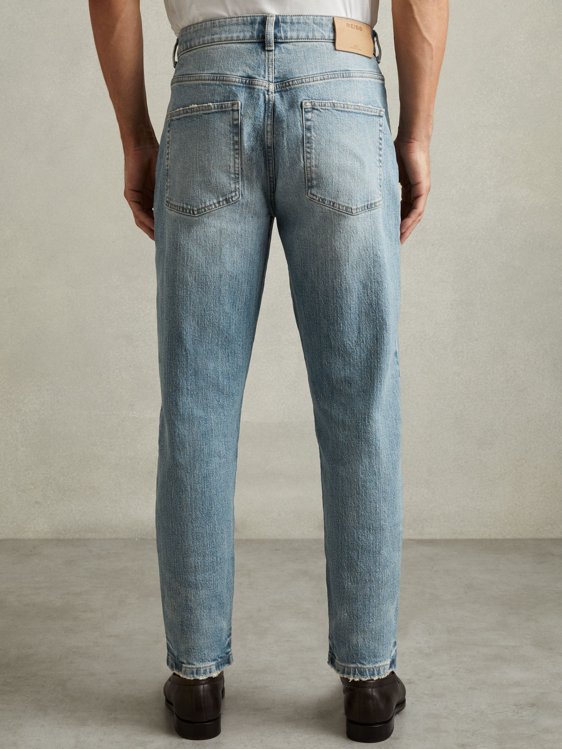 Relaxed-Fit Cropped Jeans in Light Blue Wash - Image 5 of 6