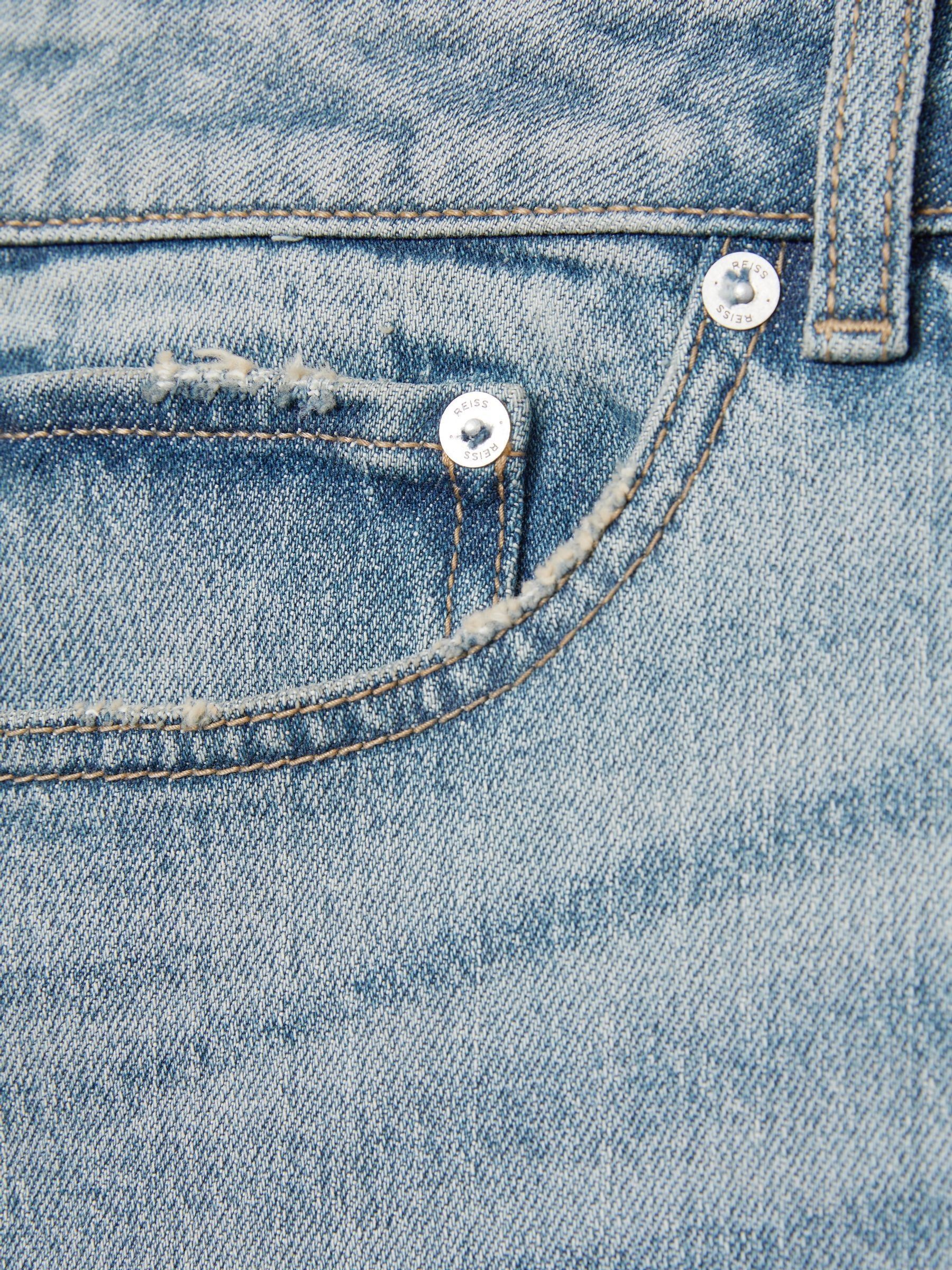 Relaxed-Fit Cropped Jeans in Light Blue Wash - Image 6 of 6