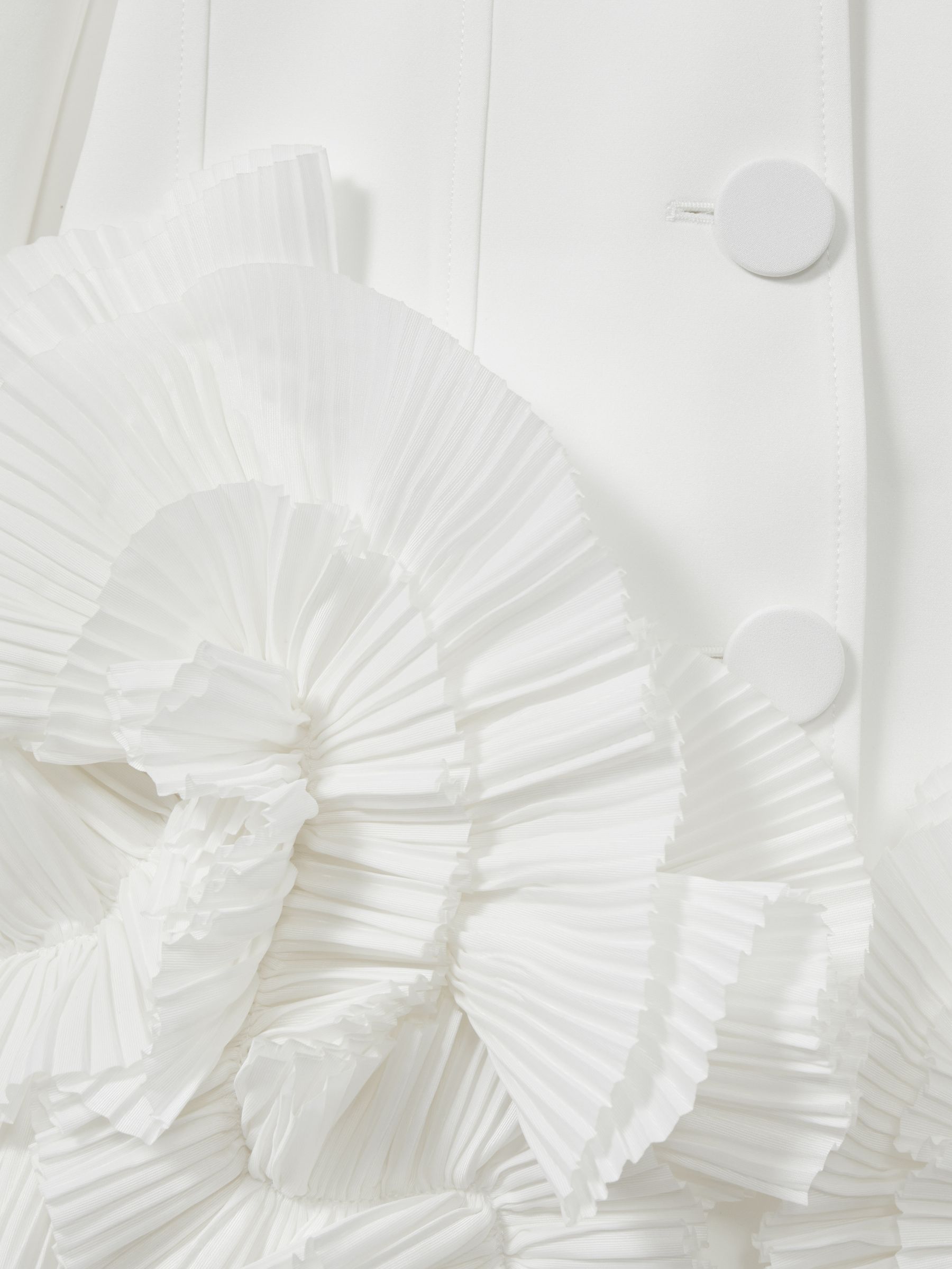Acler Frill-Hem Blazer Mini Dress in Ivory - Image 7 of 7