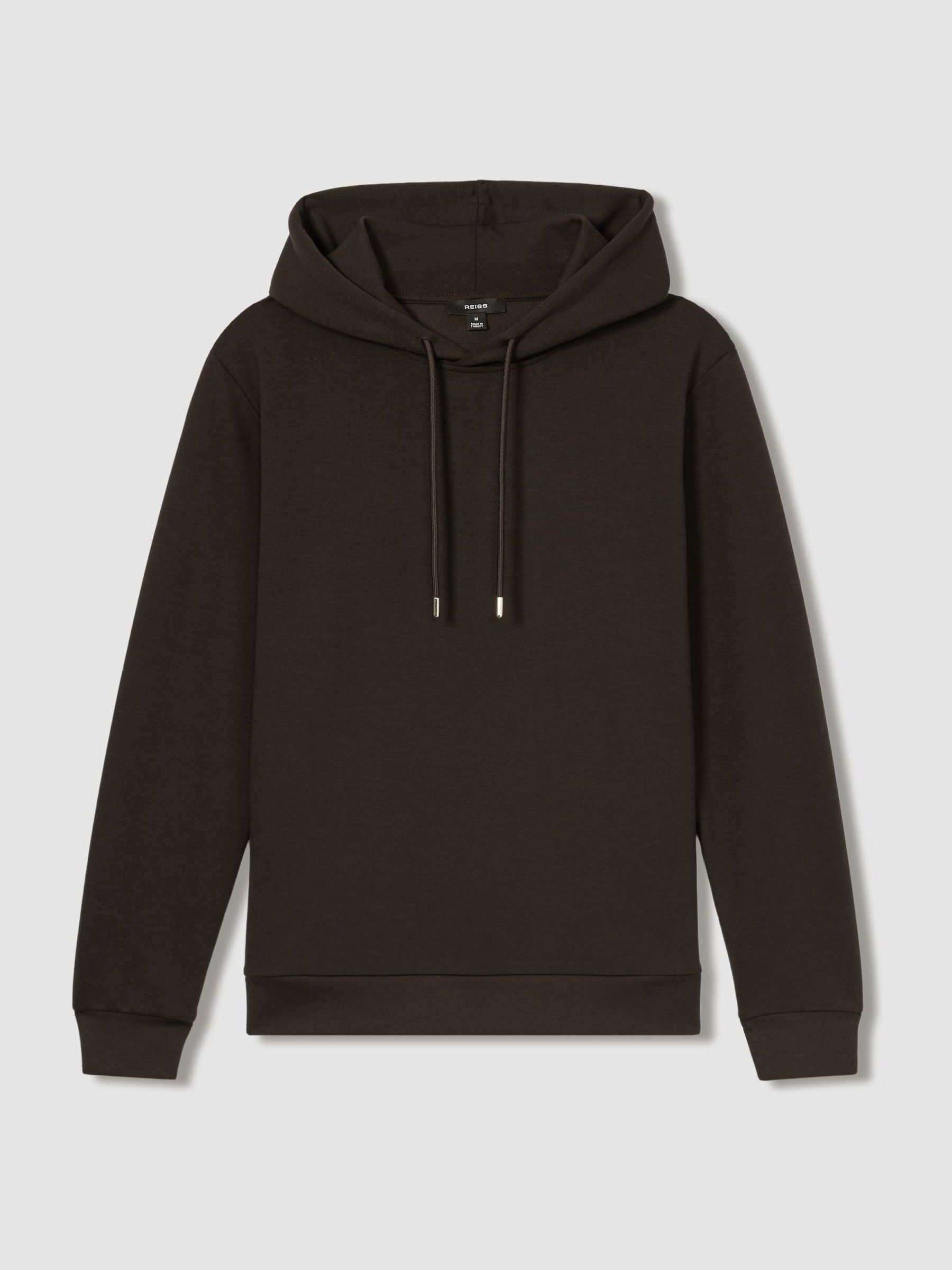Interlock Jersey Hoodie in Chocolate Brown - Image 2 of 6