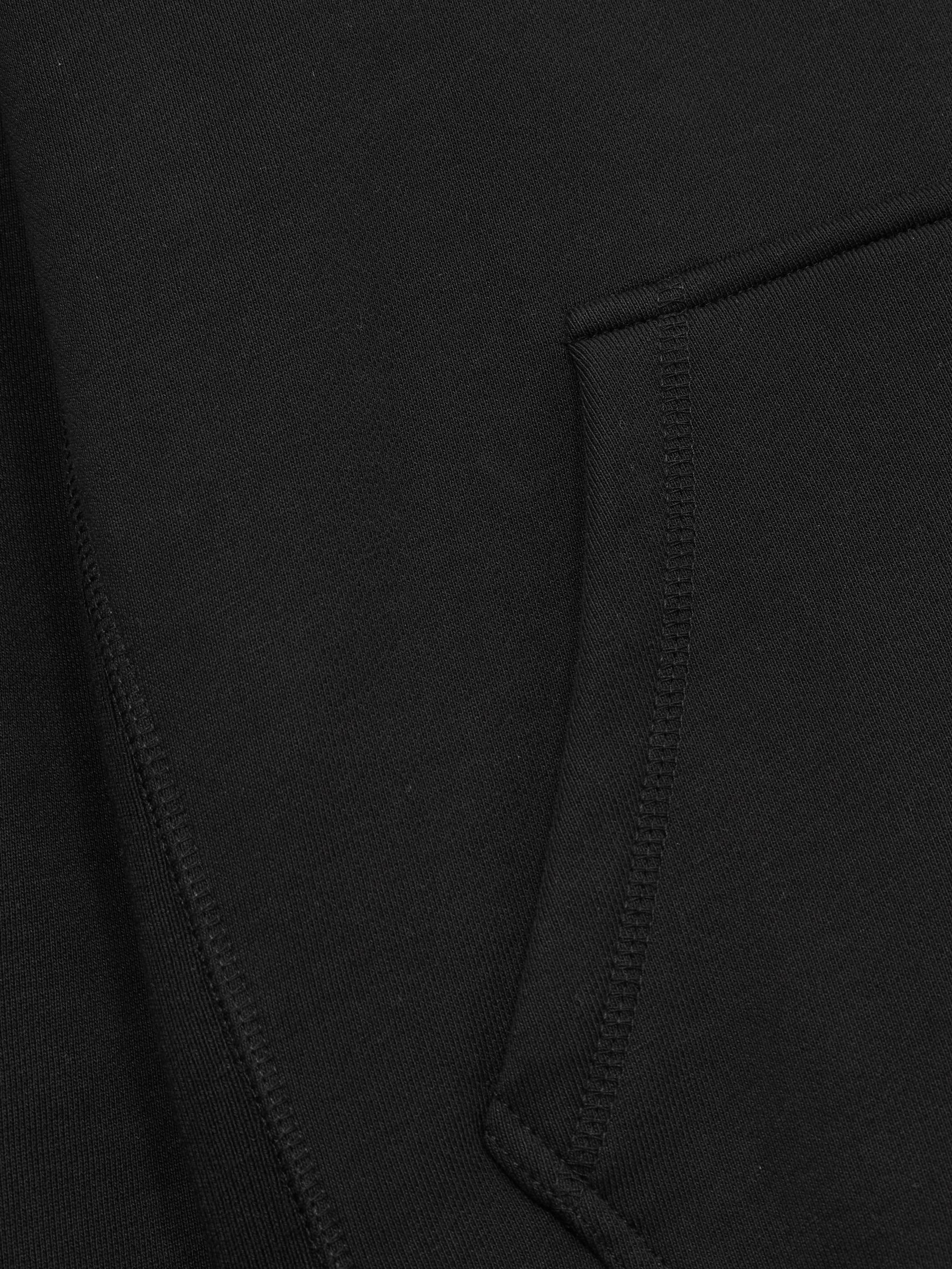Cotton Fleece-Back Hoodie in Black - Image 6 of 6