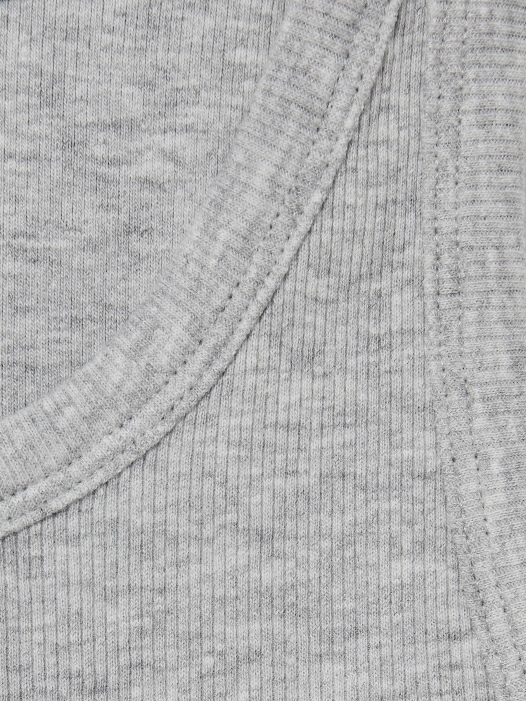 13-14 yrs Cotton Blend Ribbed Vest in Grey - Image 4 of 4