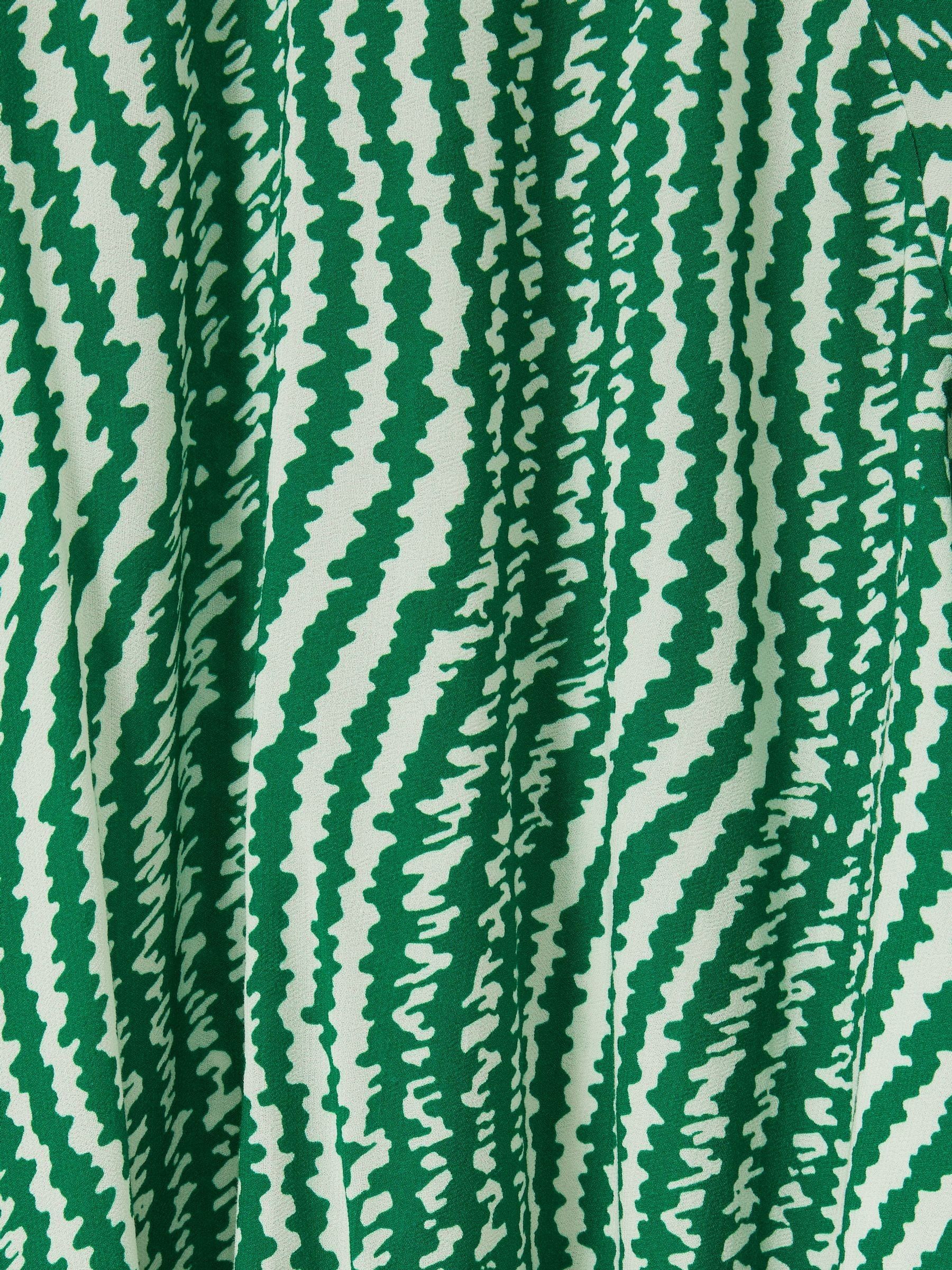 Florere Green Asymmetric Midi Dress in Green - Image 8 of 8