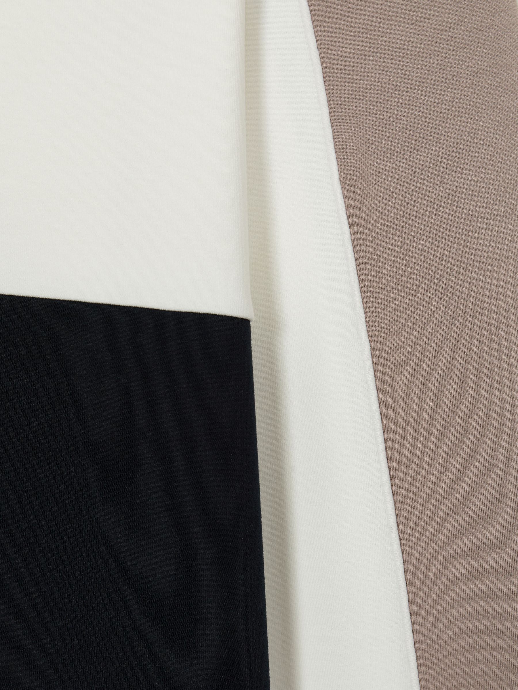 Interlock Colour-Block Half-Zip Sweatshirt in Navy/Taupe - Image 6 of 6