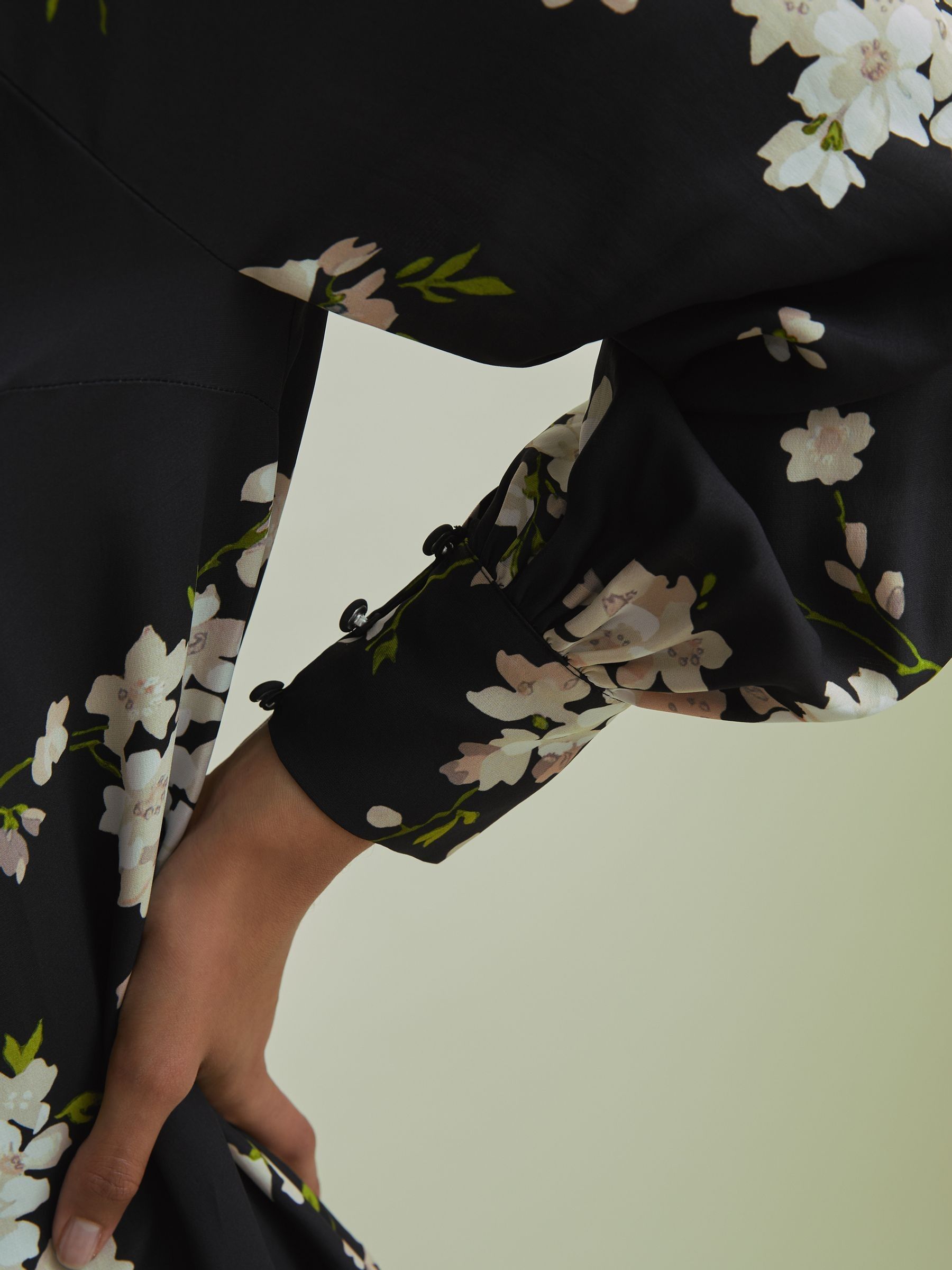 Florere Dropped Waist Mini Dress in Black - Image 5 of 7