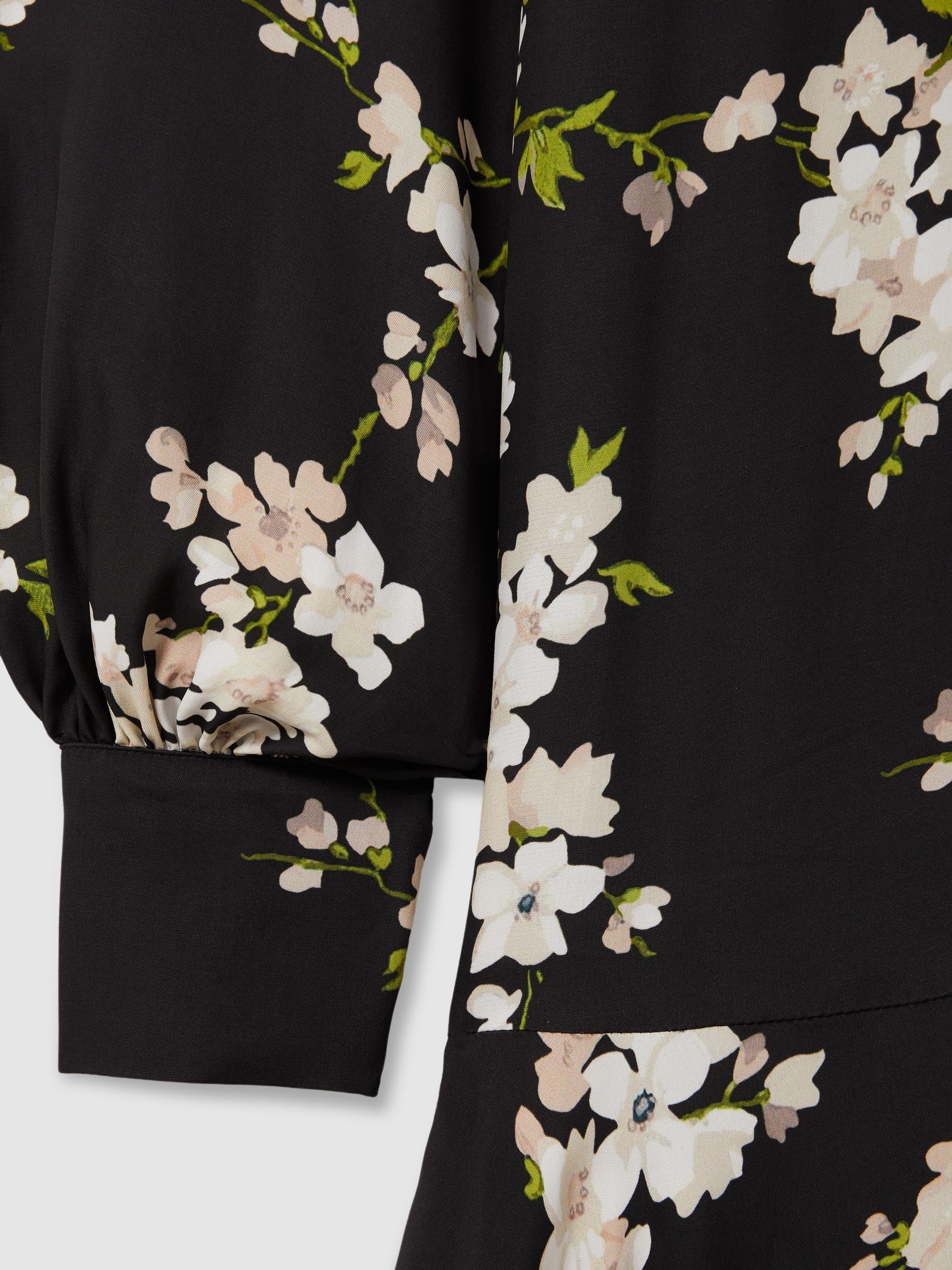 Florere Dropped Waist Mini Dress in Black - Image 6 of 7