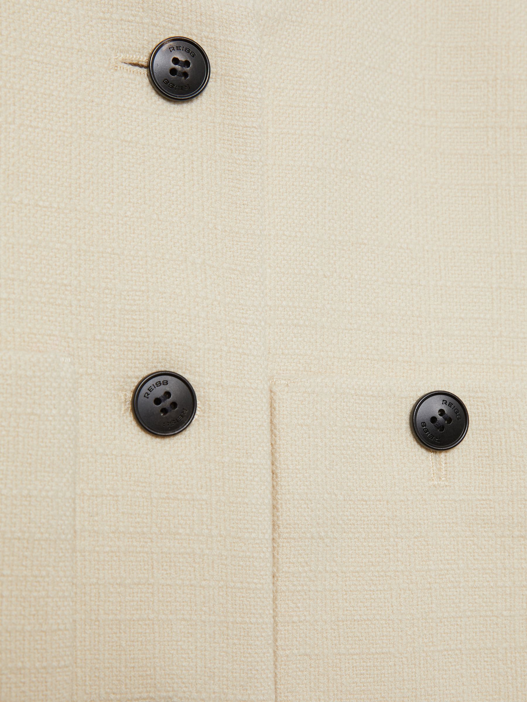 Wool Cropped Jacket in Cream - Image 6 of 6