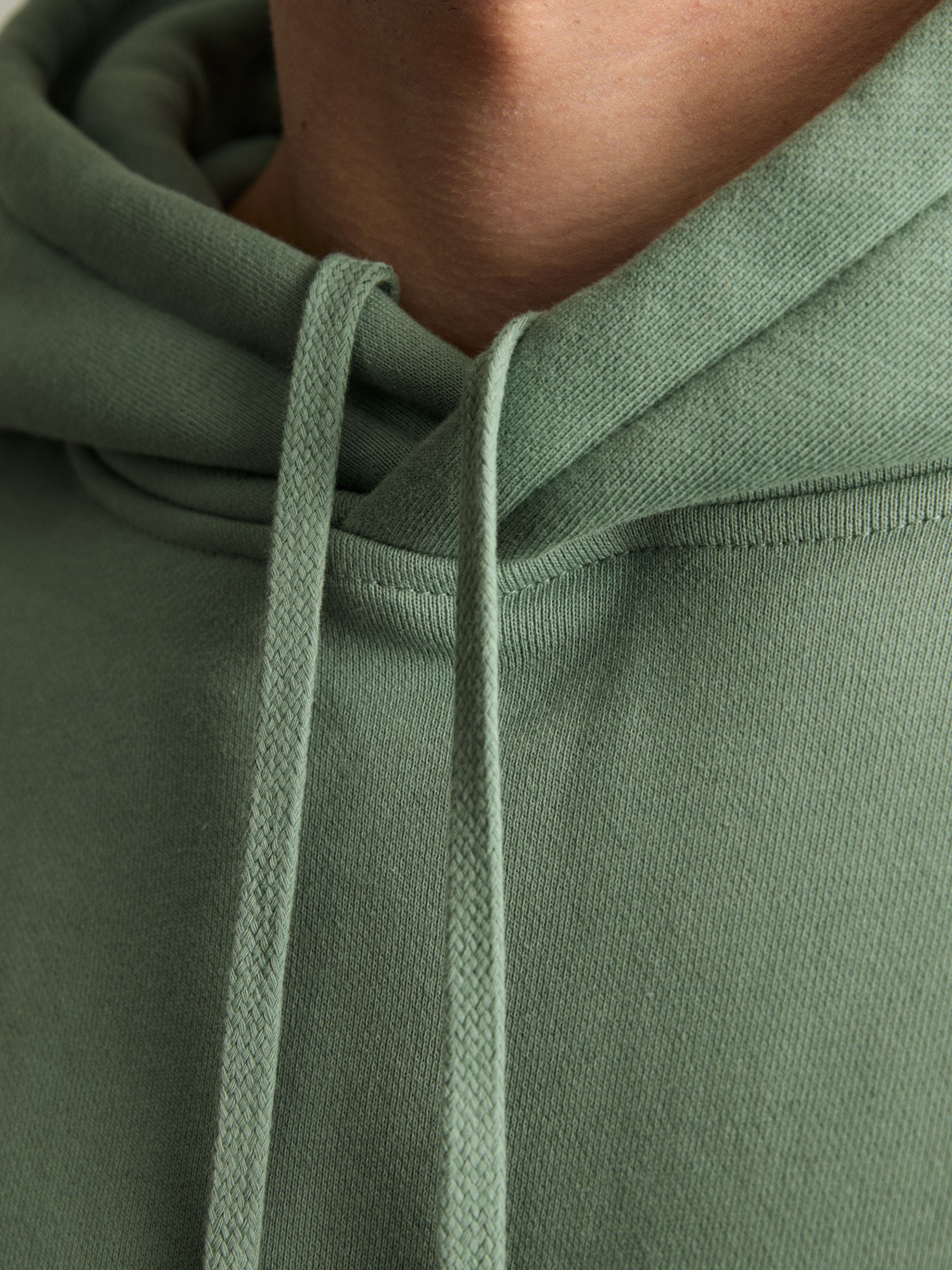 Cotton Fleece-Back Hoodie in Bright Green - Image 4 of 6