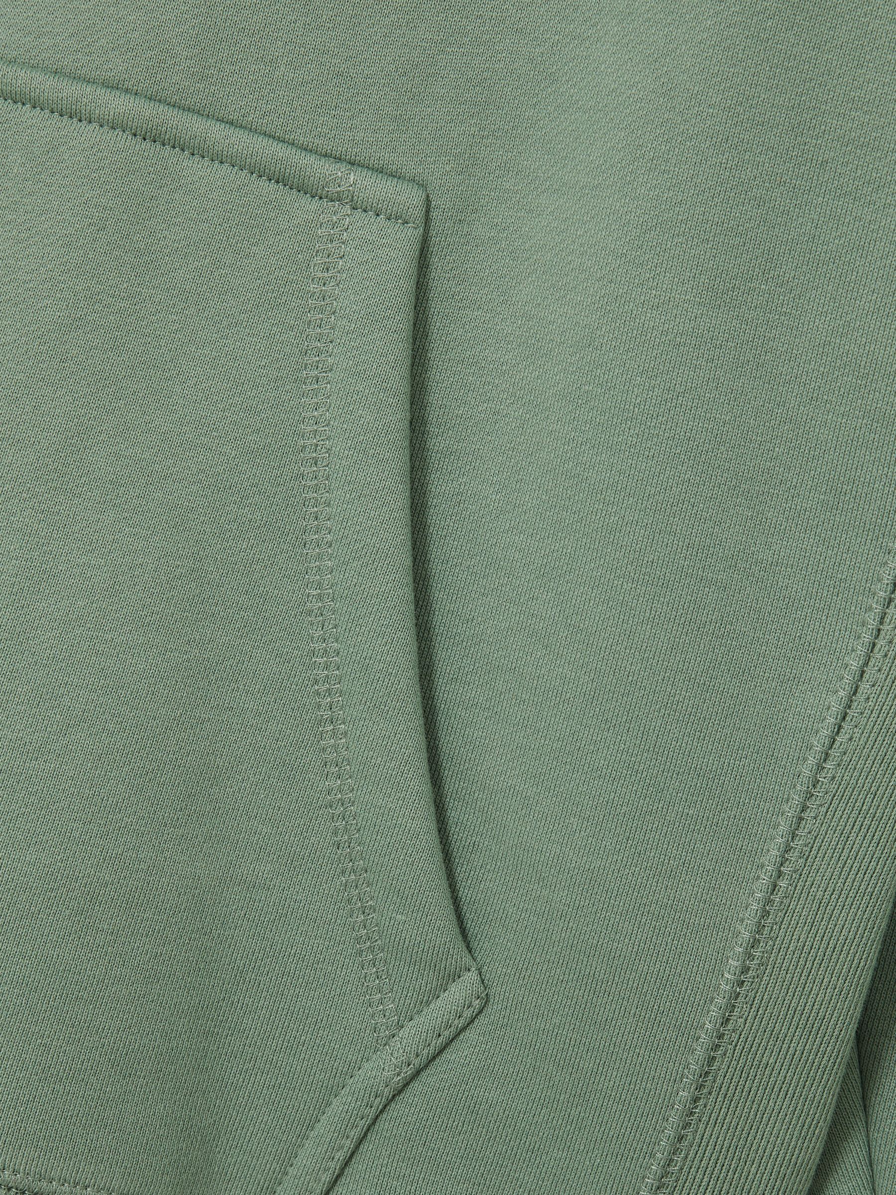 Cotton Fleece-Back Hoodie in Bright Green - Image 6 of 6