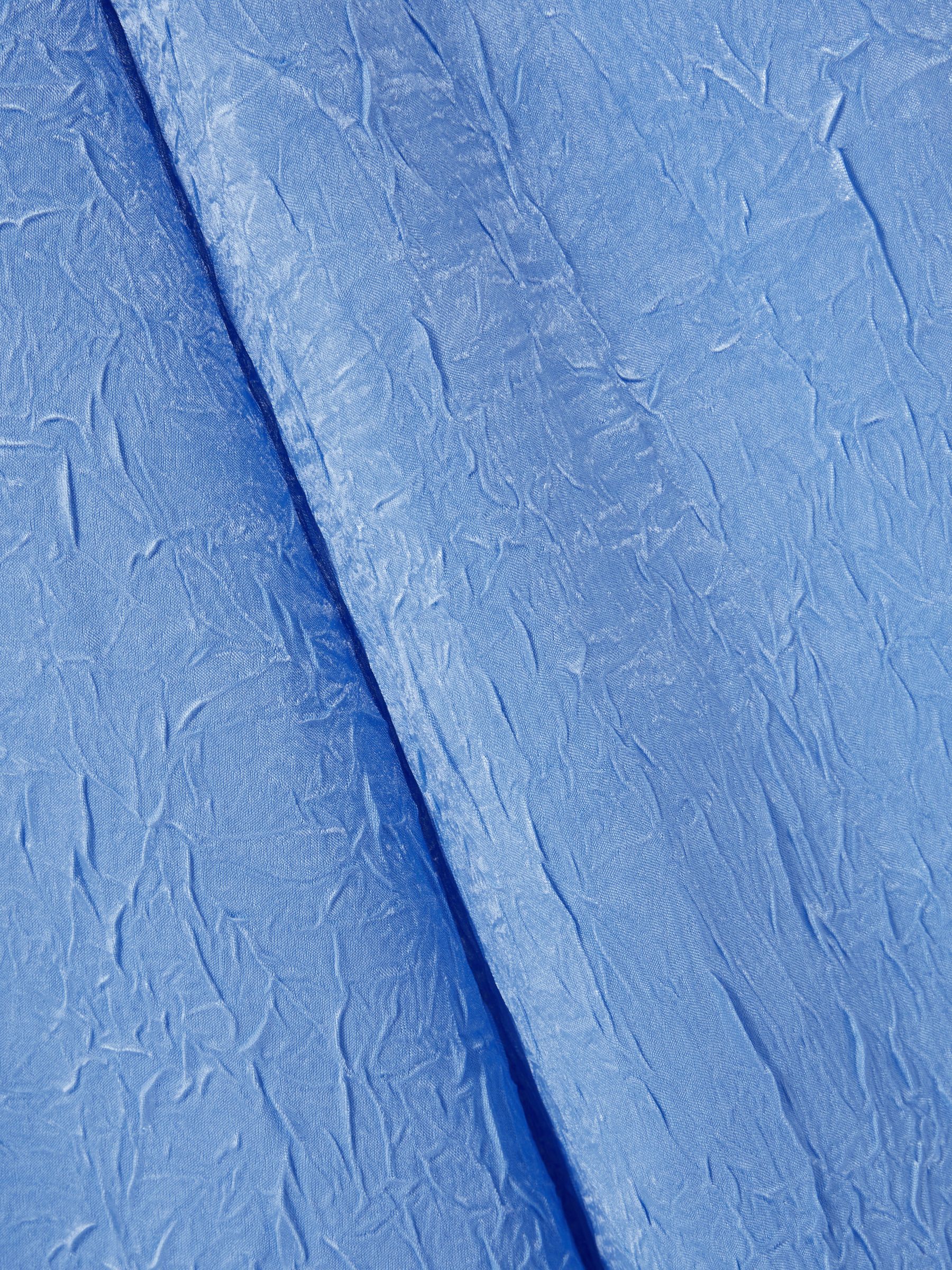 Crinkle-Satin Deep-V Maxi Dress in Periwinkle - Image 6 of 6