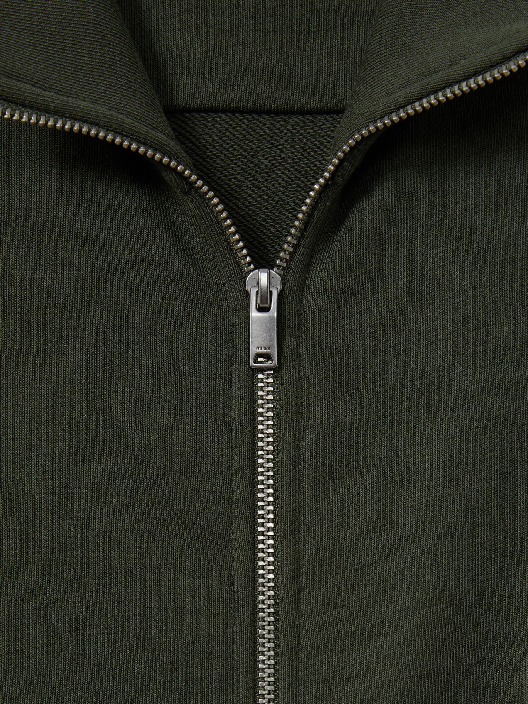 Belted Loopback-Jersey Jumpsuit in Khaki - Image 6 of 6