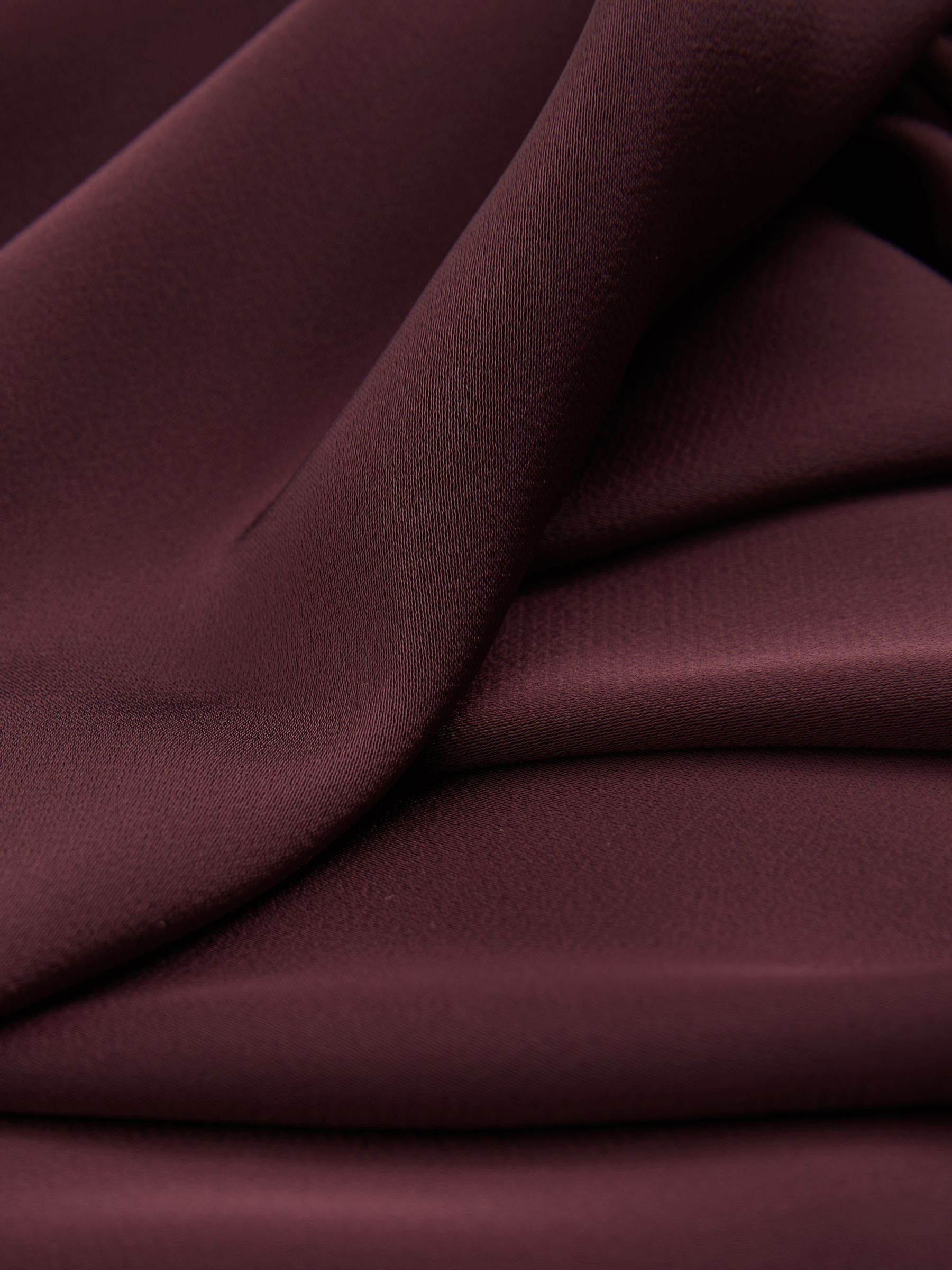 Florere Halter Neck Asymmetric Midi Dress in Burgundy - Image 6 of 6