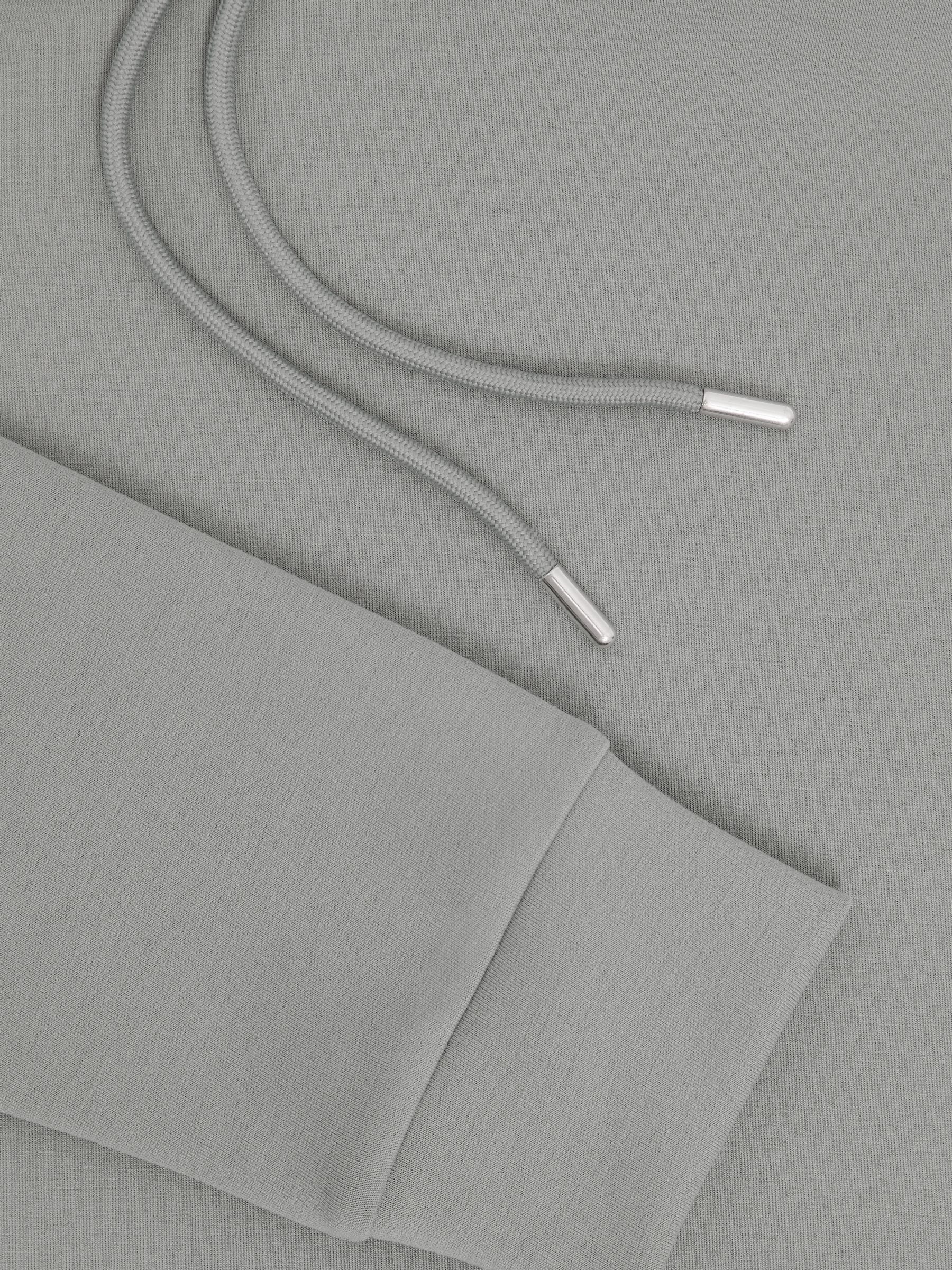 Interlock Jersey Hoodie in Flint Grey - Image 6 of 6