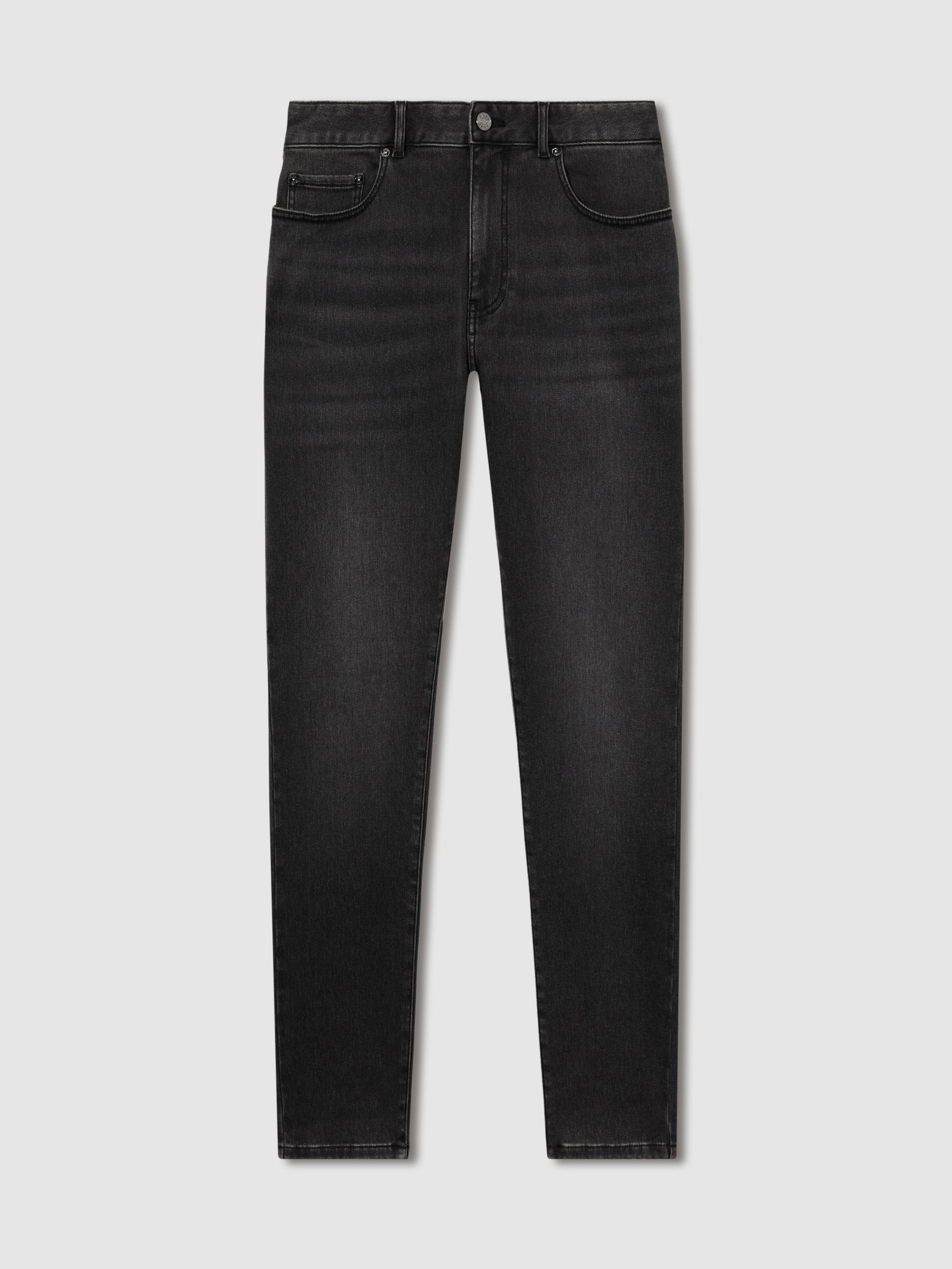 Tapered Slim-Fit Jeans in Washed Black - Image 2 of 6