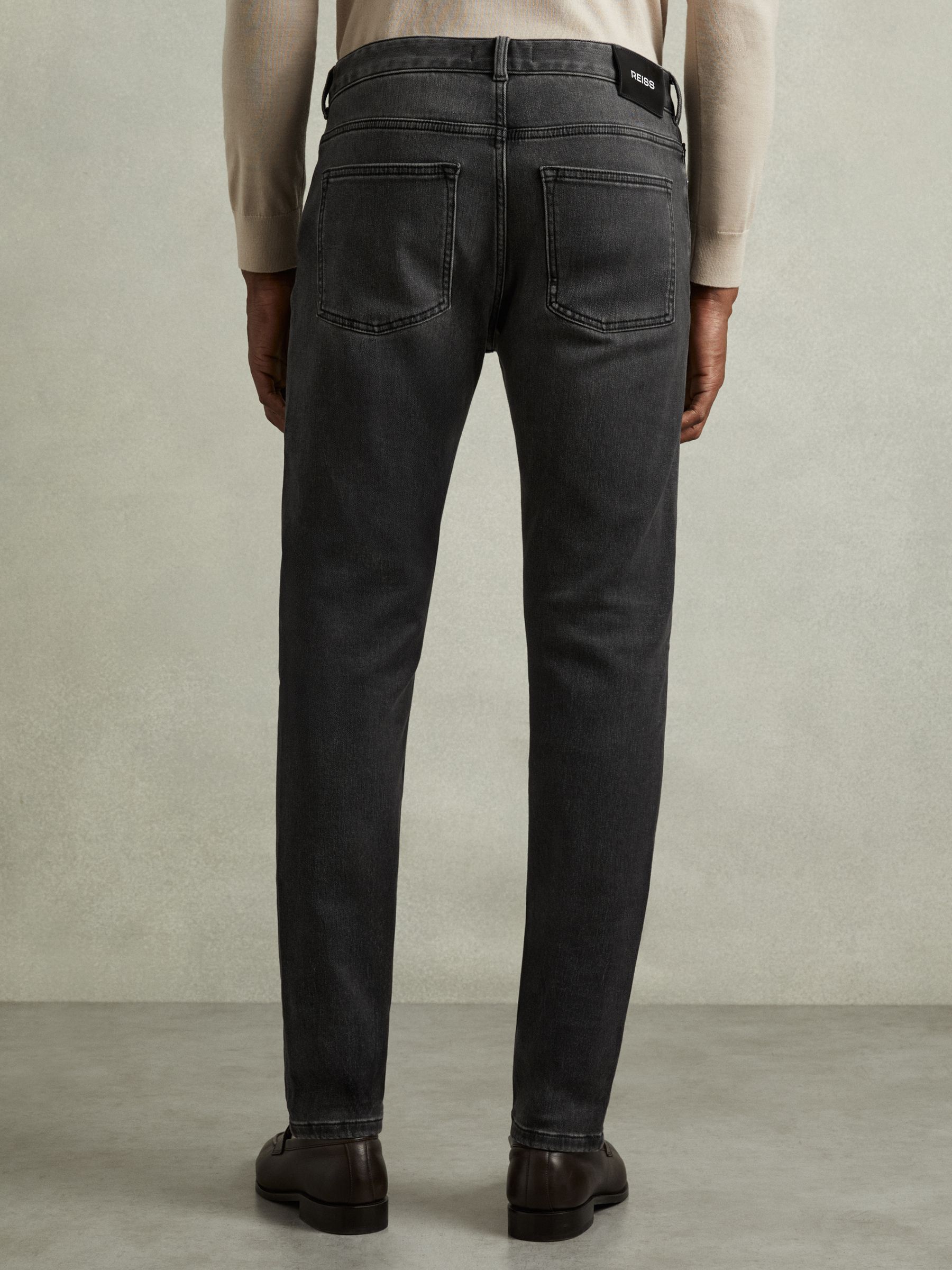 Tapered Slim-Fit Jeans in Washed Black - Image 5 of 6