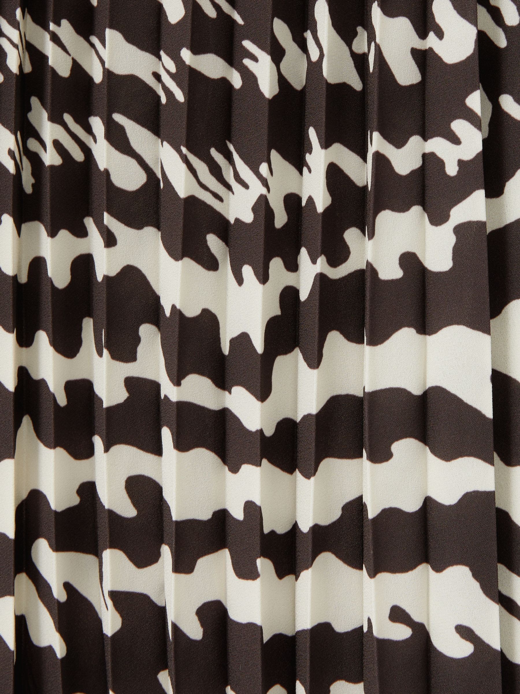 Florere Pleated Frill Midi Dress in Chocolate - Image 7 of 8