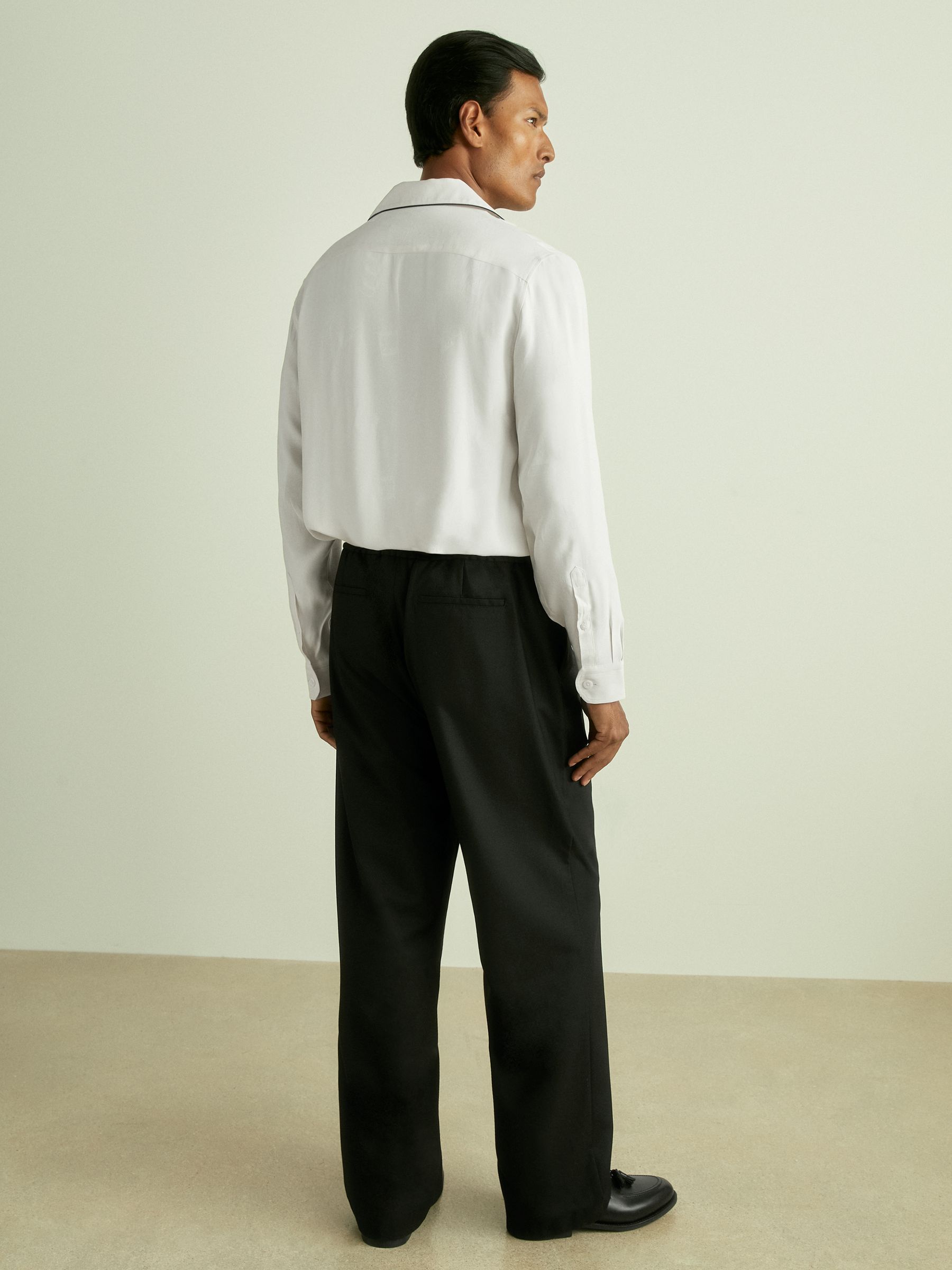 Cocktail-Jacquard Faille Shirt in White - Image 6 of 7