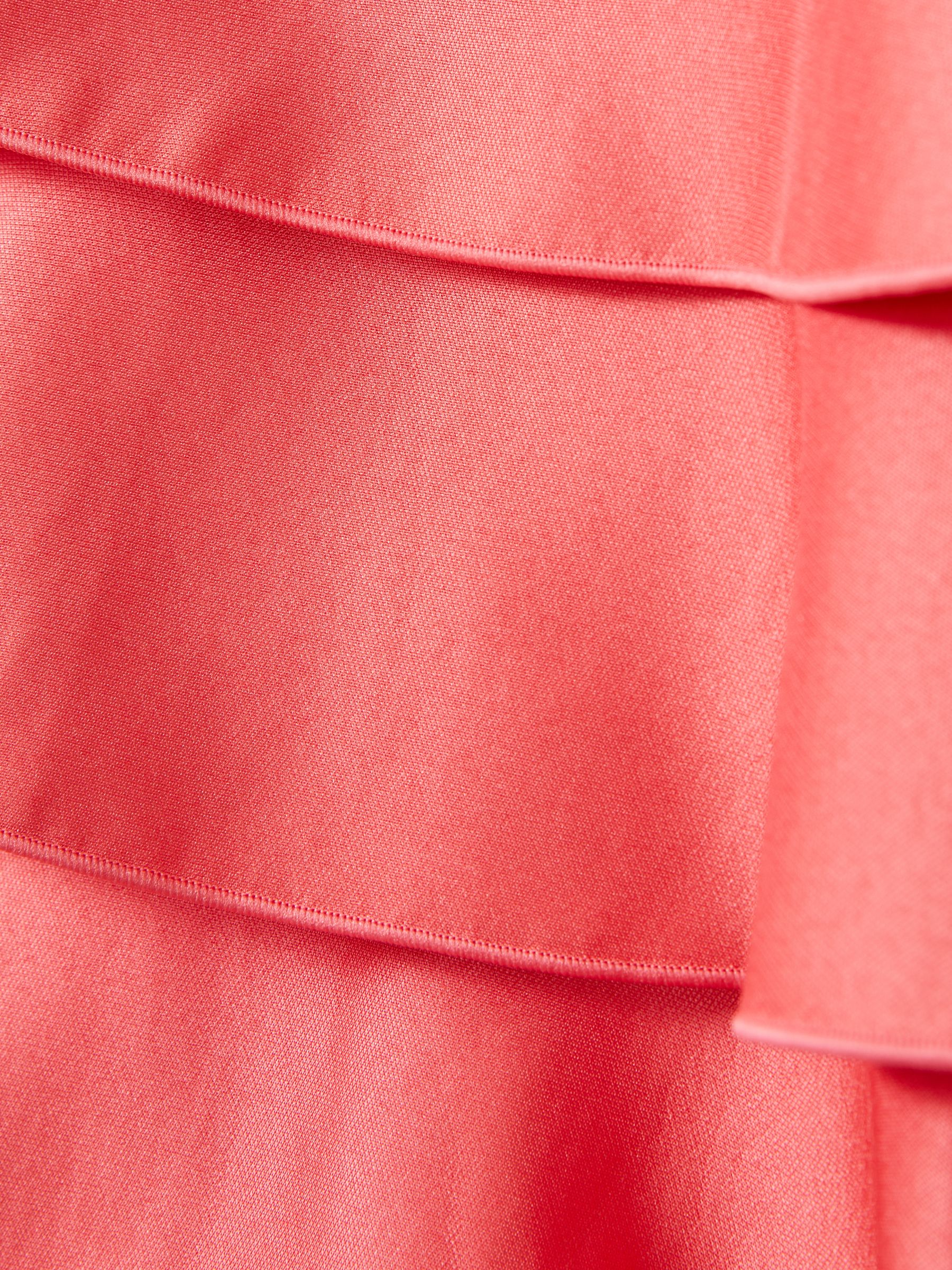 Acler Tiered Frill Mini Dress in Red - Image 5 of 5
