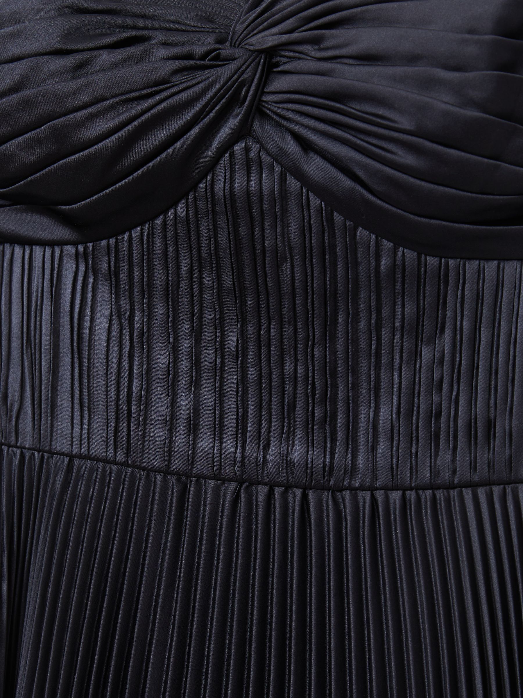 Amur Strapless Pleated Maxi Dress in Navy - Image 5 of 5