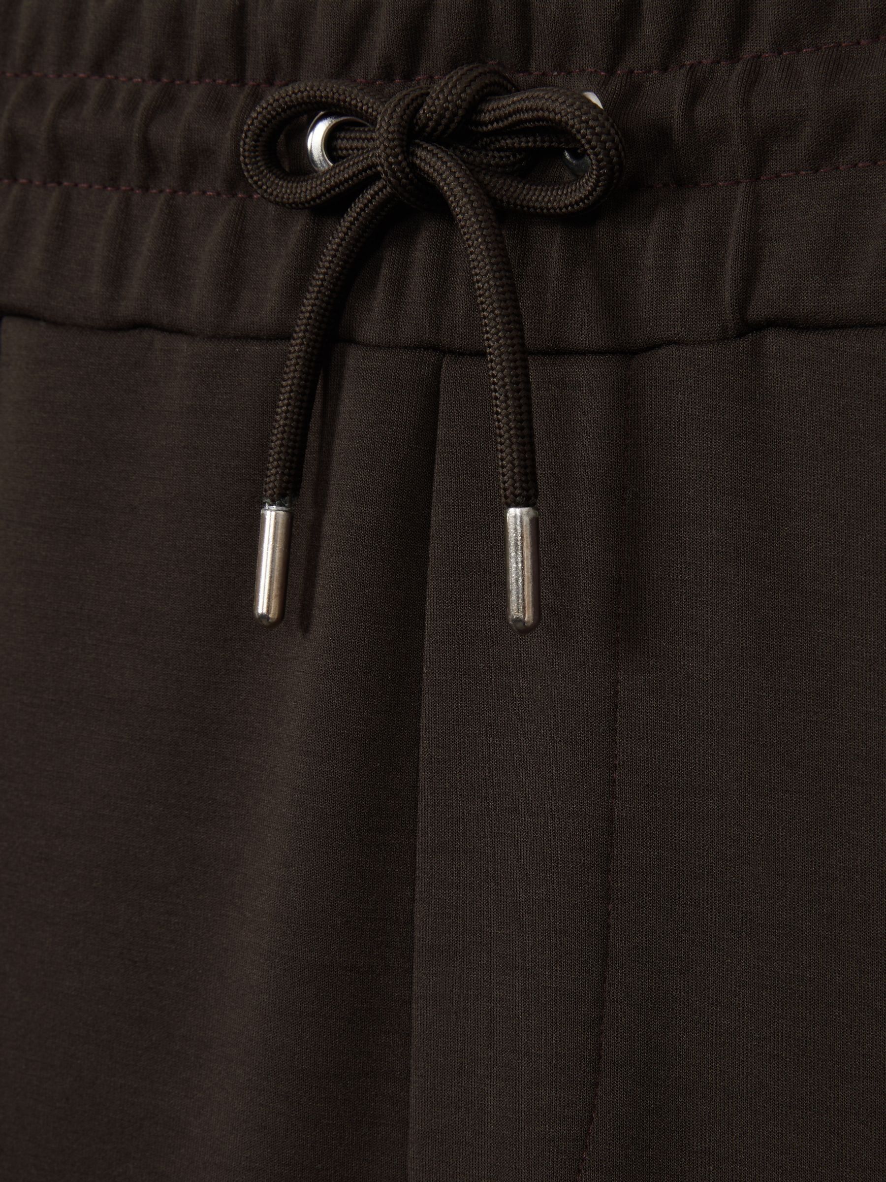 Interlock-Jersey Drawstring Joggers in Chocolate Brown - Image 6 of 6