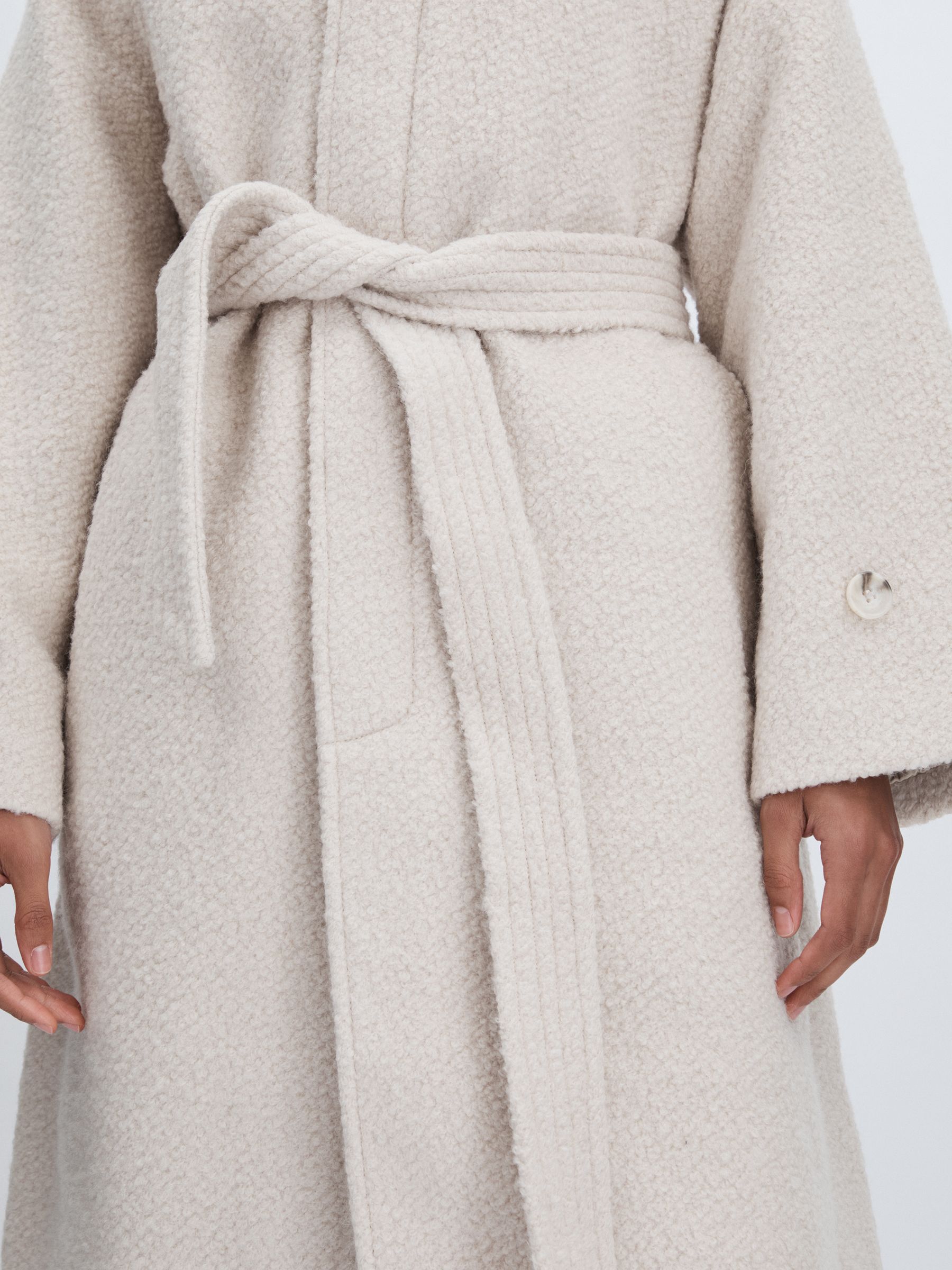 Meotine Wool-Blend Bouclé Coat in Cream - Image 4 of 6