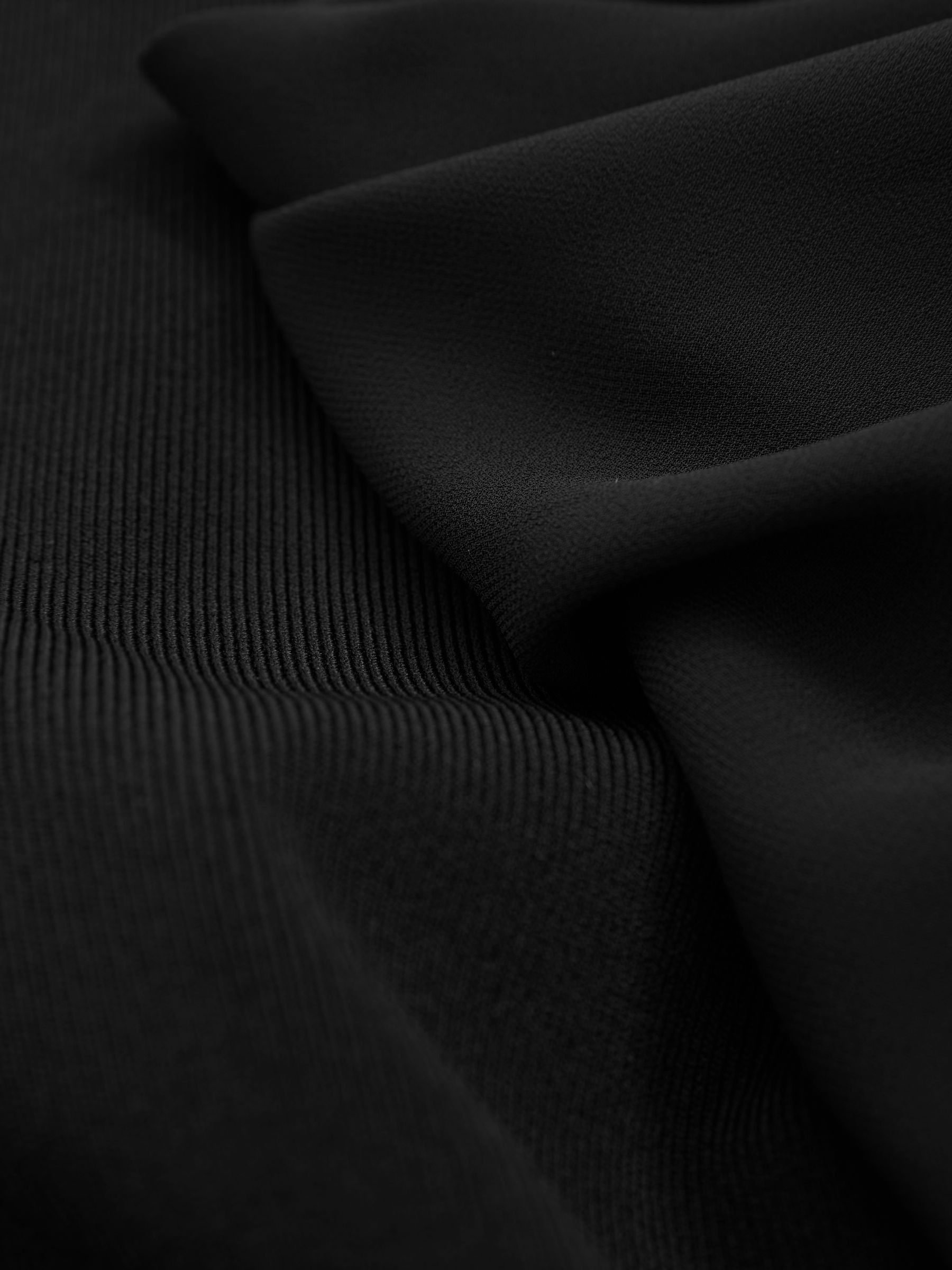 Florere Hybrid Knit Sheer Sleeve Black Top in Black - Image 6 of 6
