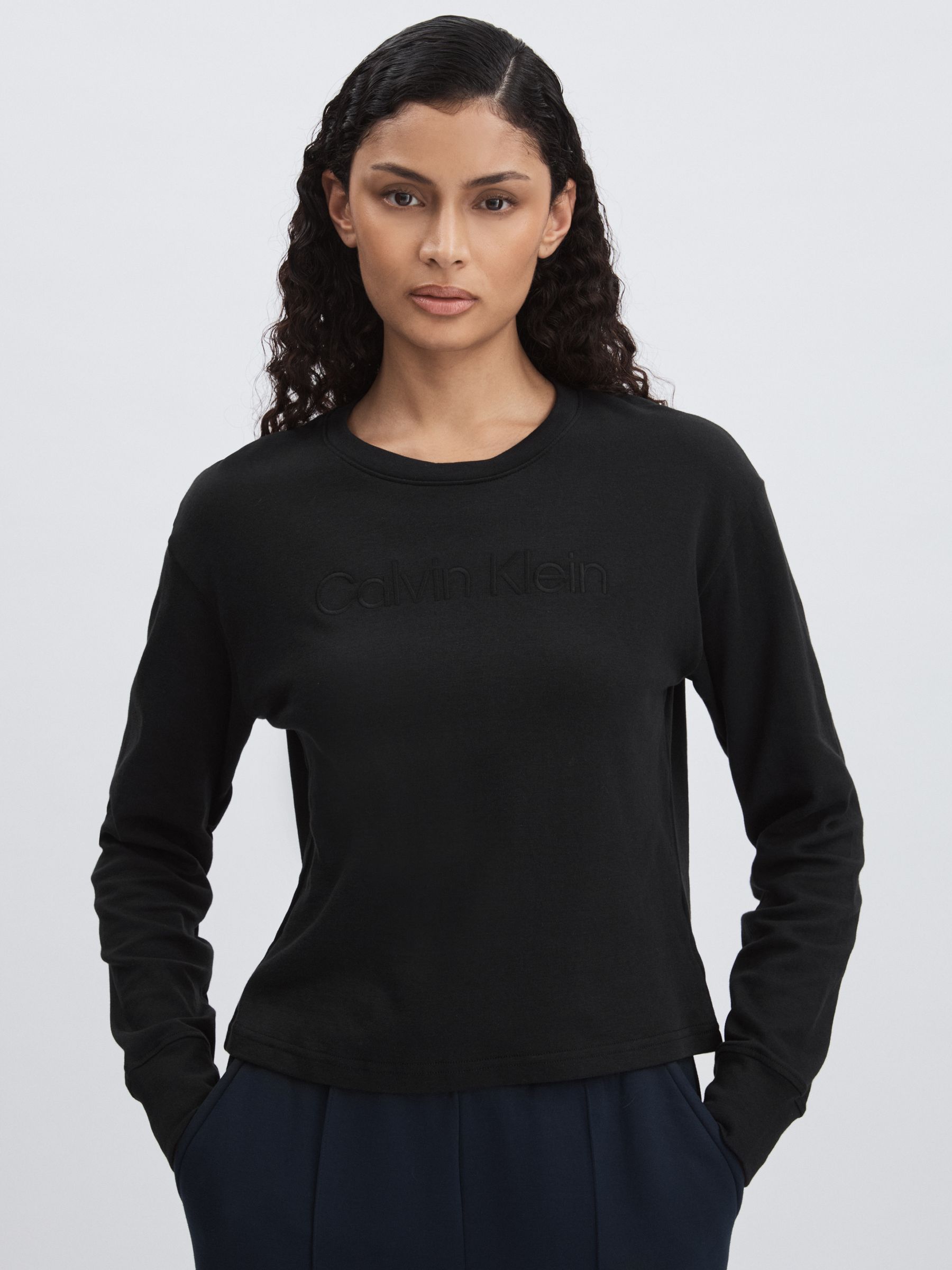 Relaxed Logo Sweatshirt in Black - Image 1 of 6
