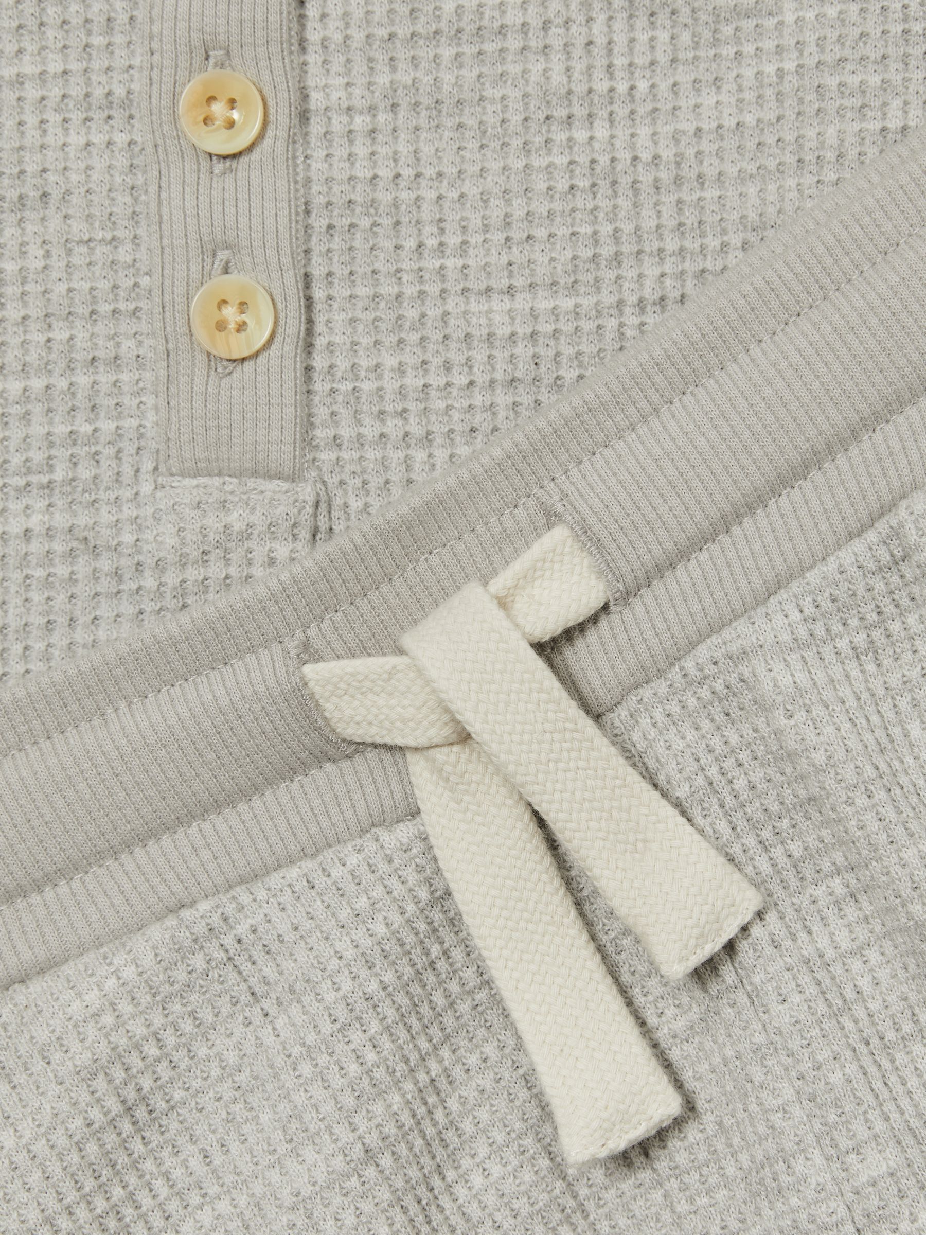 4-9 yrs Cotton-Blend Jersey Waffle Top And Trousers Set in Grey - Image 5 of 5