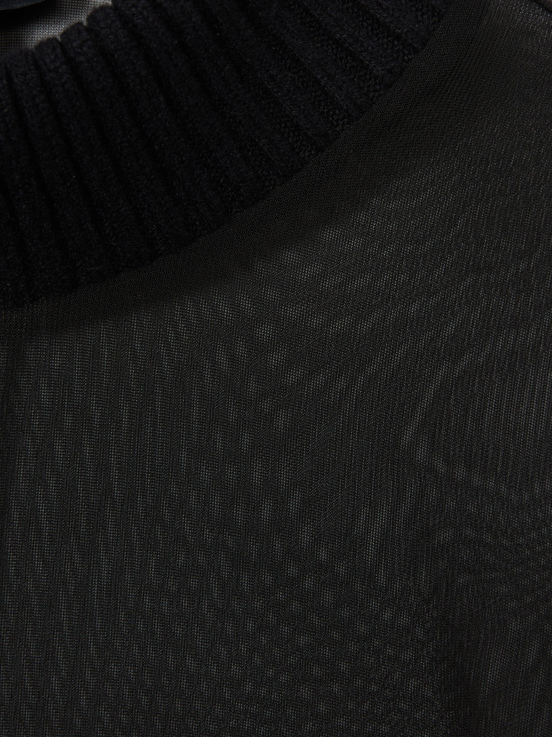 Atelier Sheer-Jersey Funnel-Neck Top in Black - Image 6 of 6