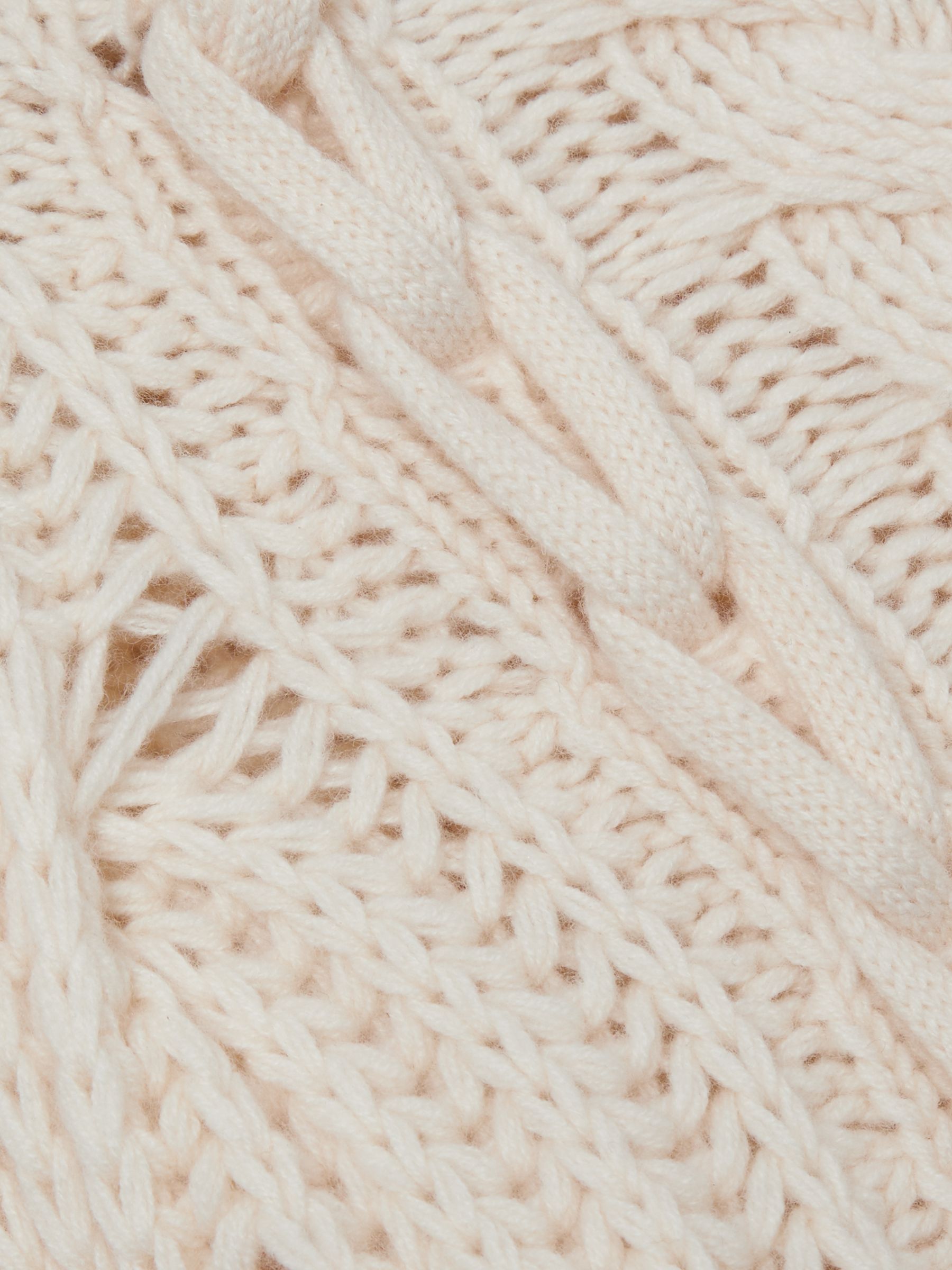Atelier Wool and Cashmere Cabled Jumper in Cream - Image 7 of 7