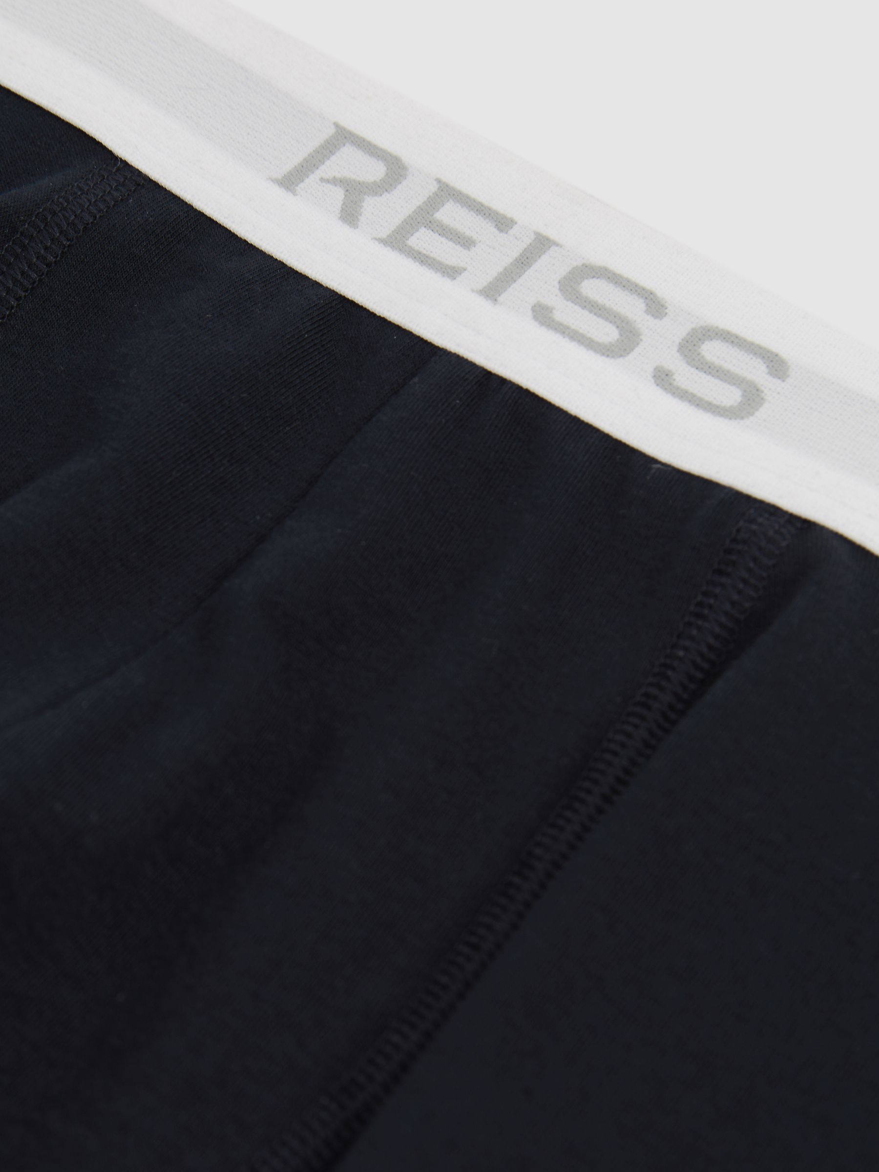 3 Pack Stretch-Cotton Boxers in Navy - Image 4 of 4