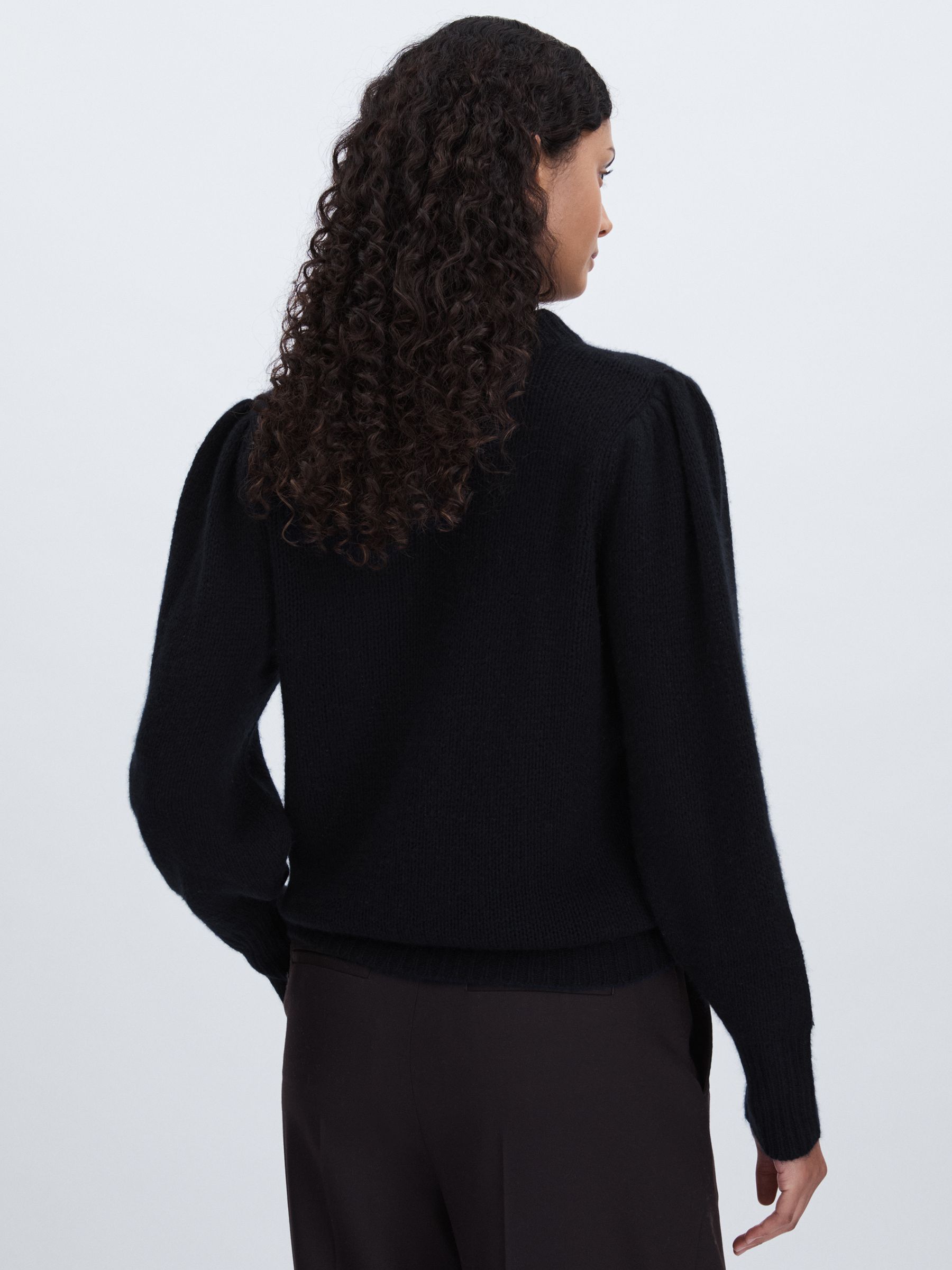 Cashmere Crew Neck Jumper in Navy - Image 4 of 6