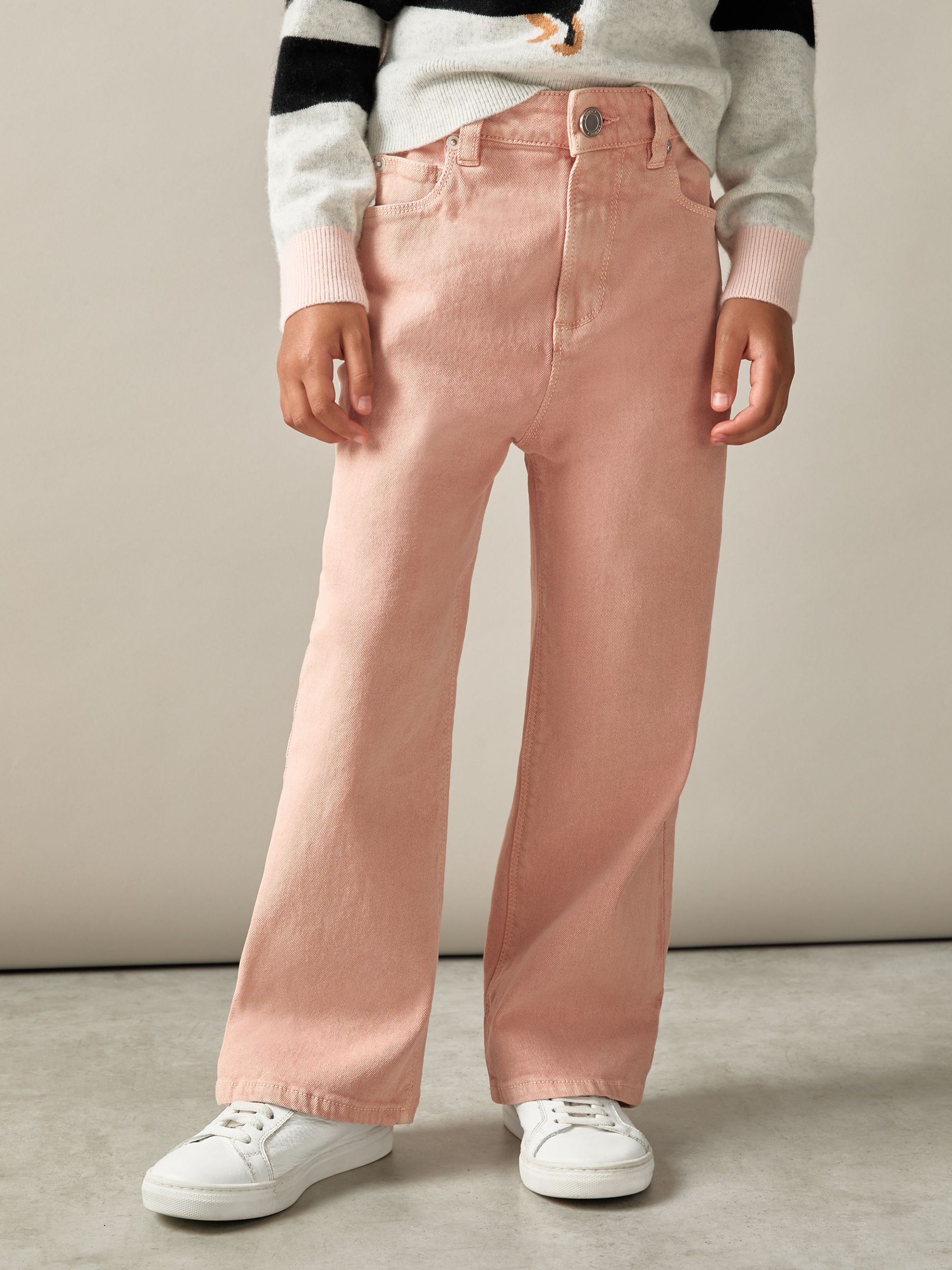 4-9 yrs Wide-Leg Jeans in Pink - Image 1 of 4