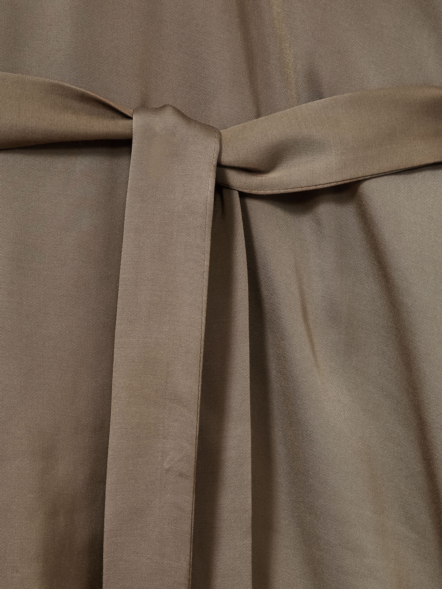 Woven High-Neck Belted Blouse in Mink - Image 7 of 7