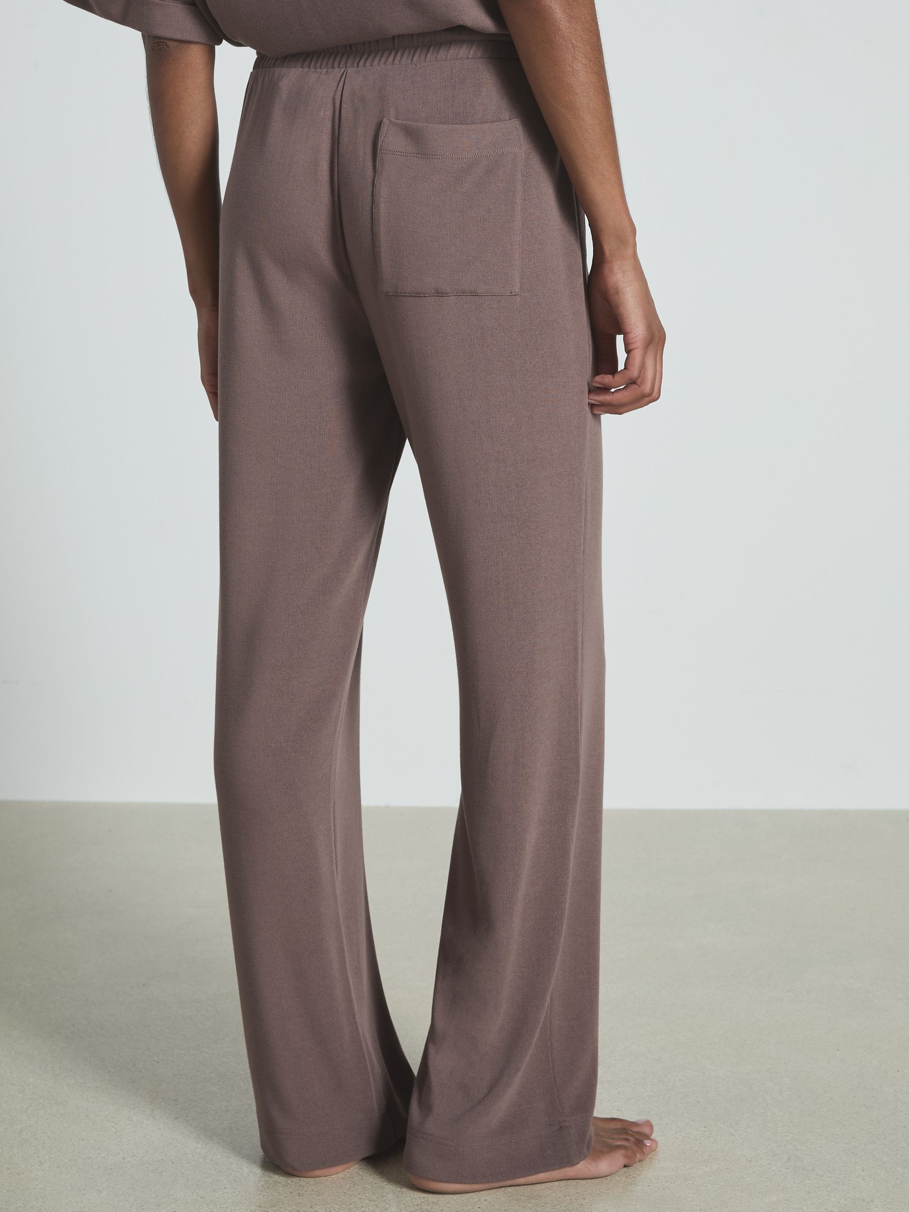 Thermal Jersey Drawstring Joggers in Dark Mink - Image 5 of 5