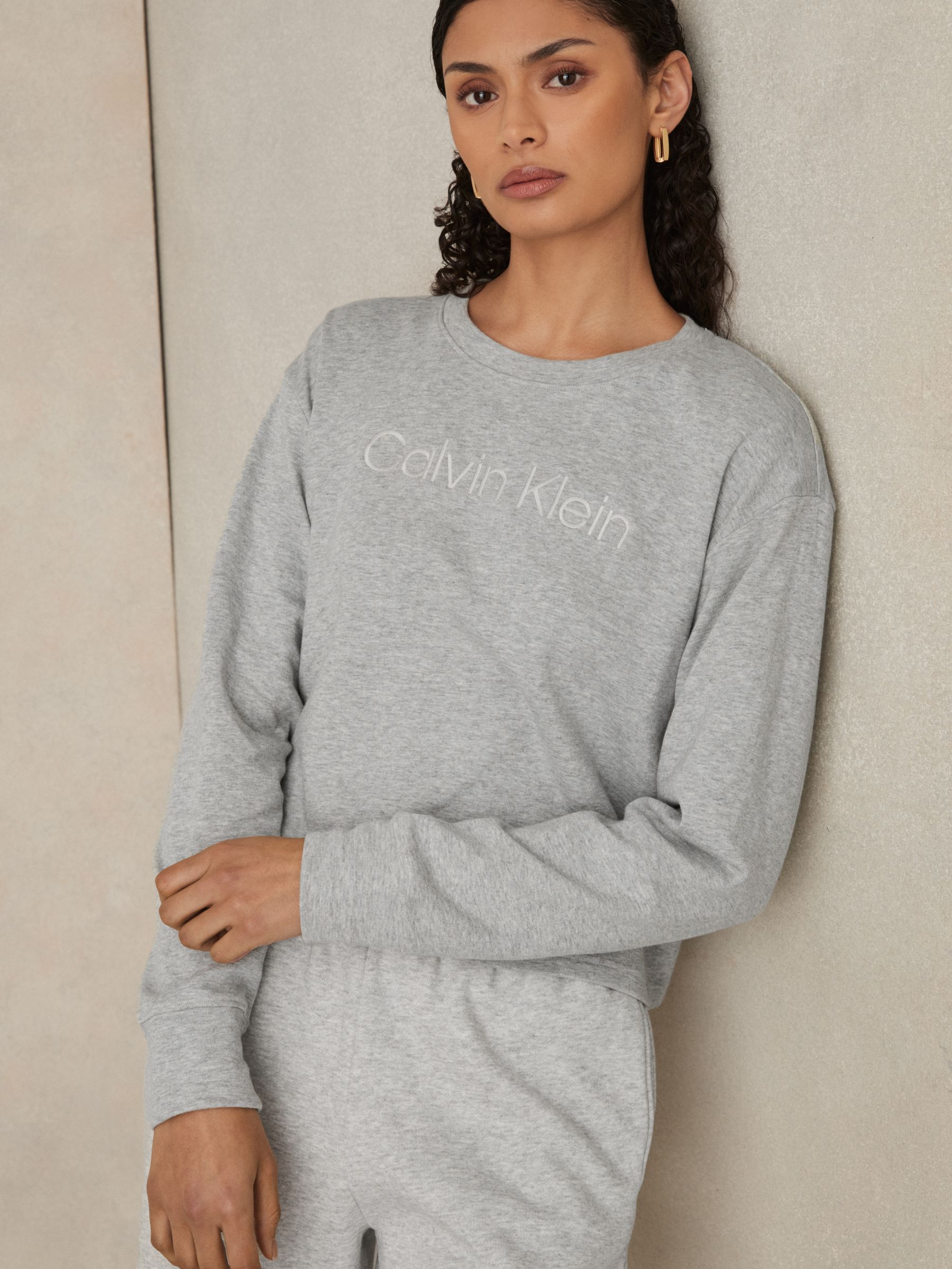 Relaxed Logo Sweatshirt in Heather Grey - Image 1 of 6
