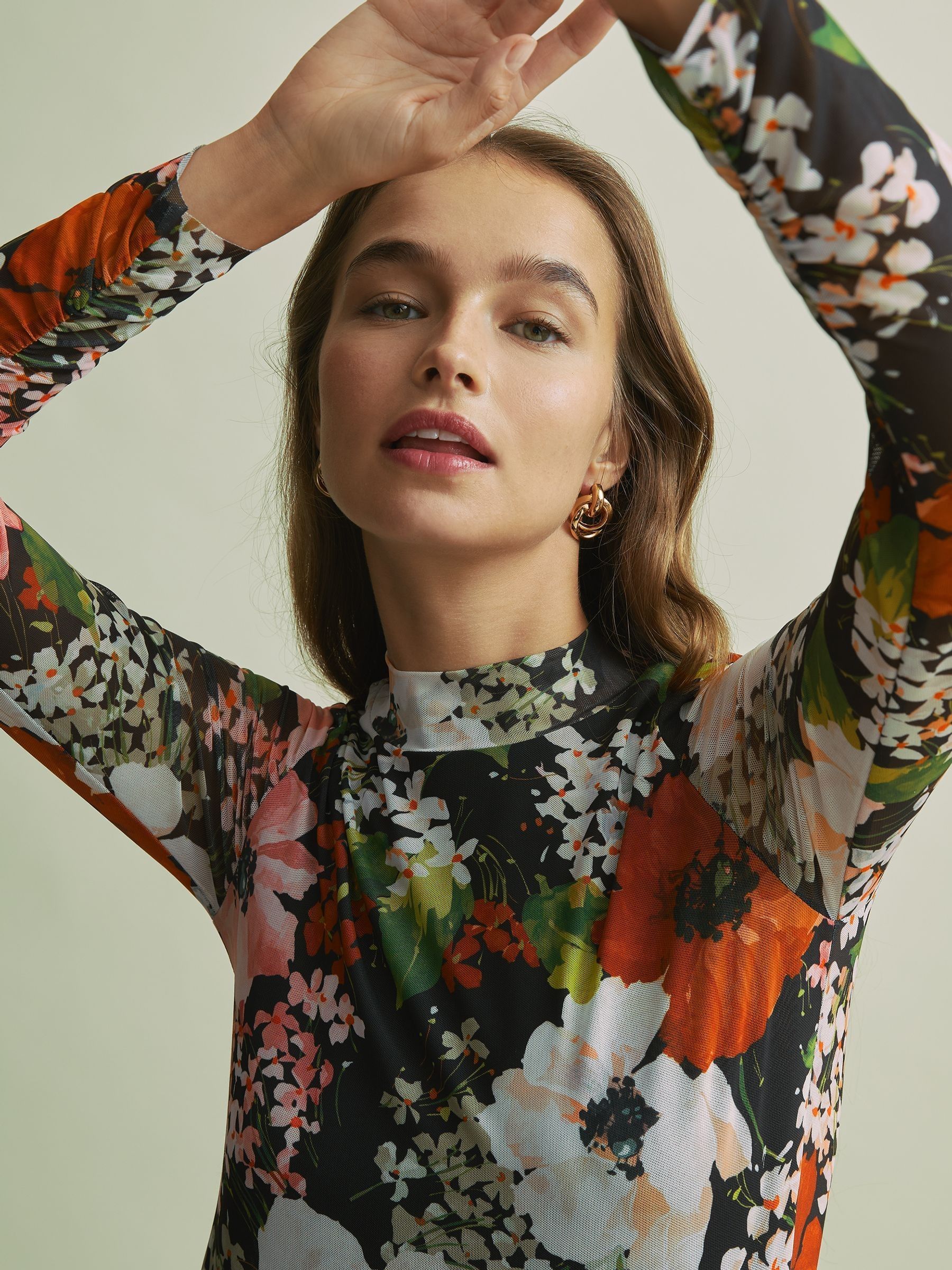 Florere Mesh Top in Multi - image 3