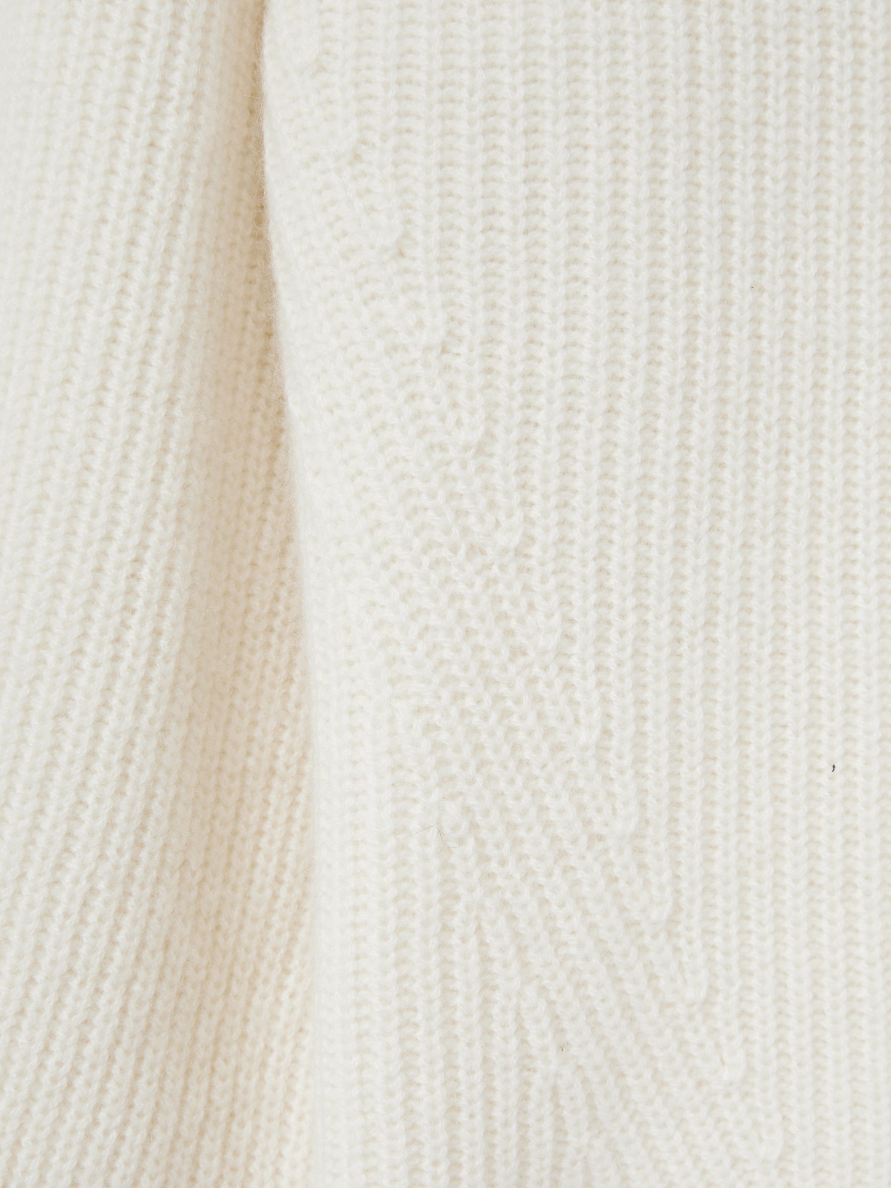 Wool Cashmere Roll Neck Jumper in Cream - Image 6 of 6