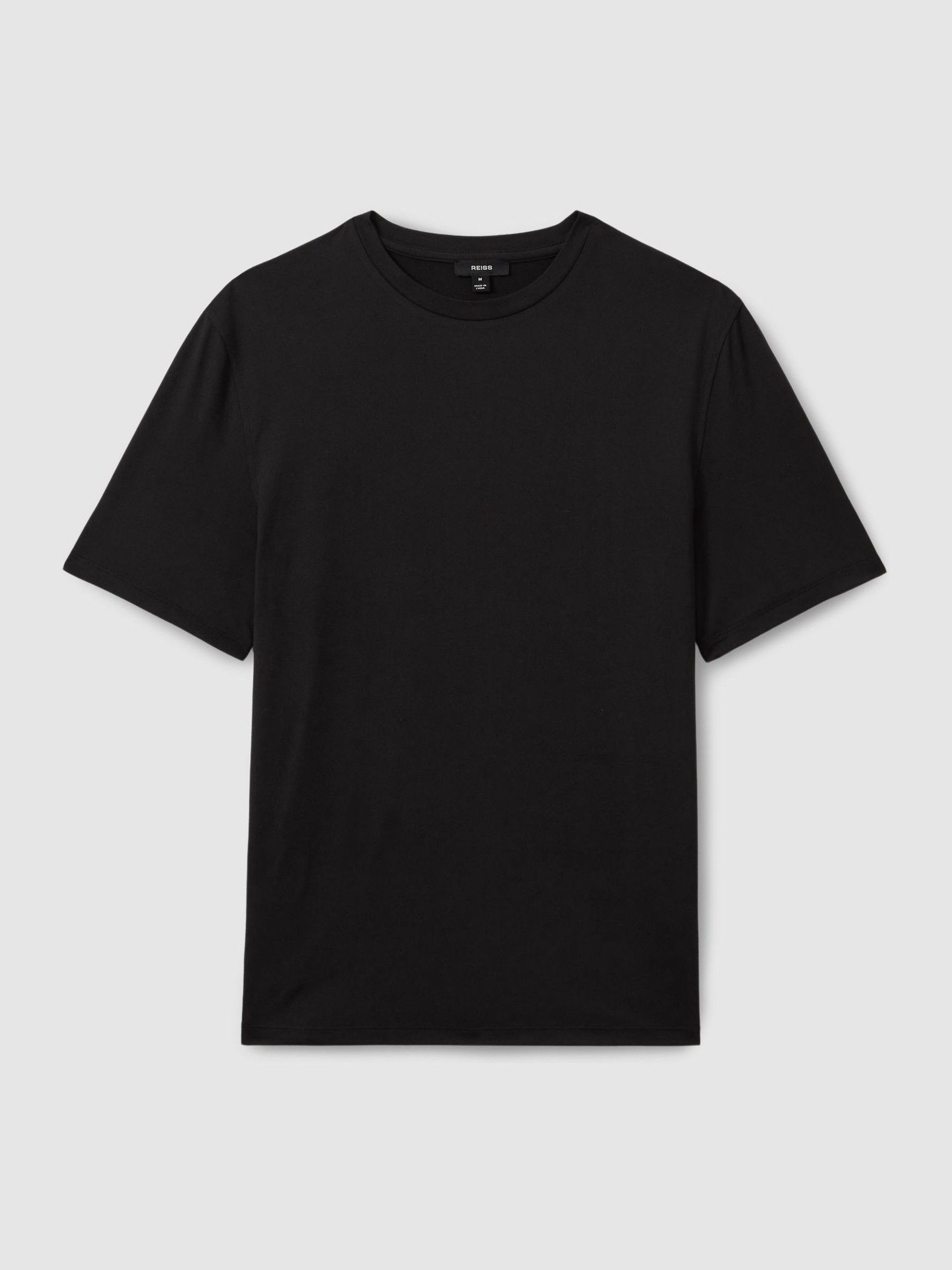 Crew-Neck Jersey T-shirt in Black - Image 2 of 5