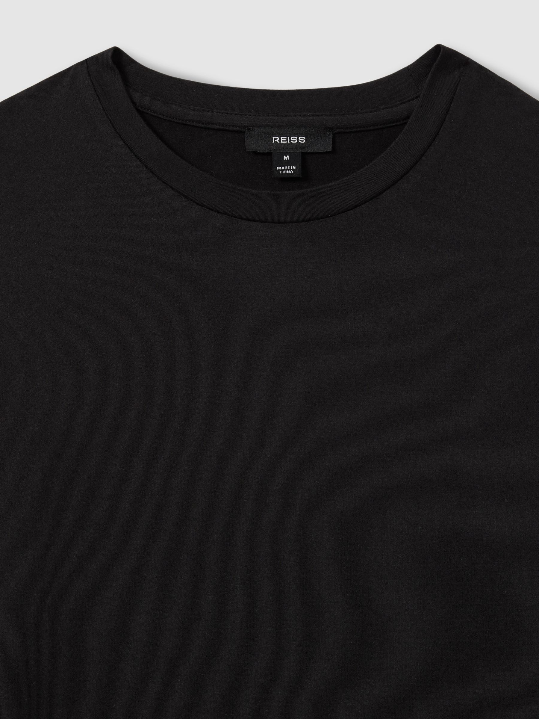 Crew-Neck Jersey T-shirt in Black - Image 5 of 5