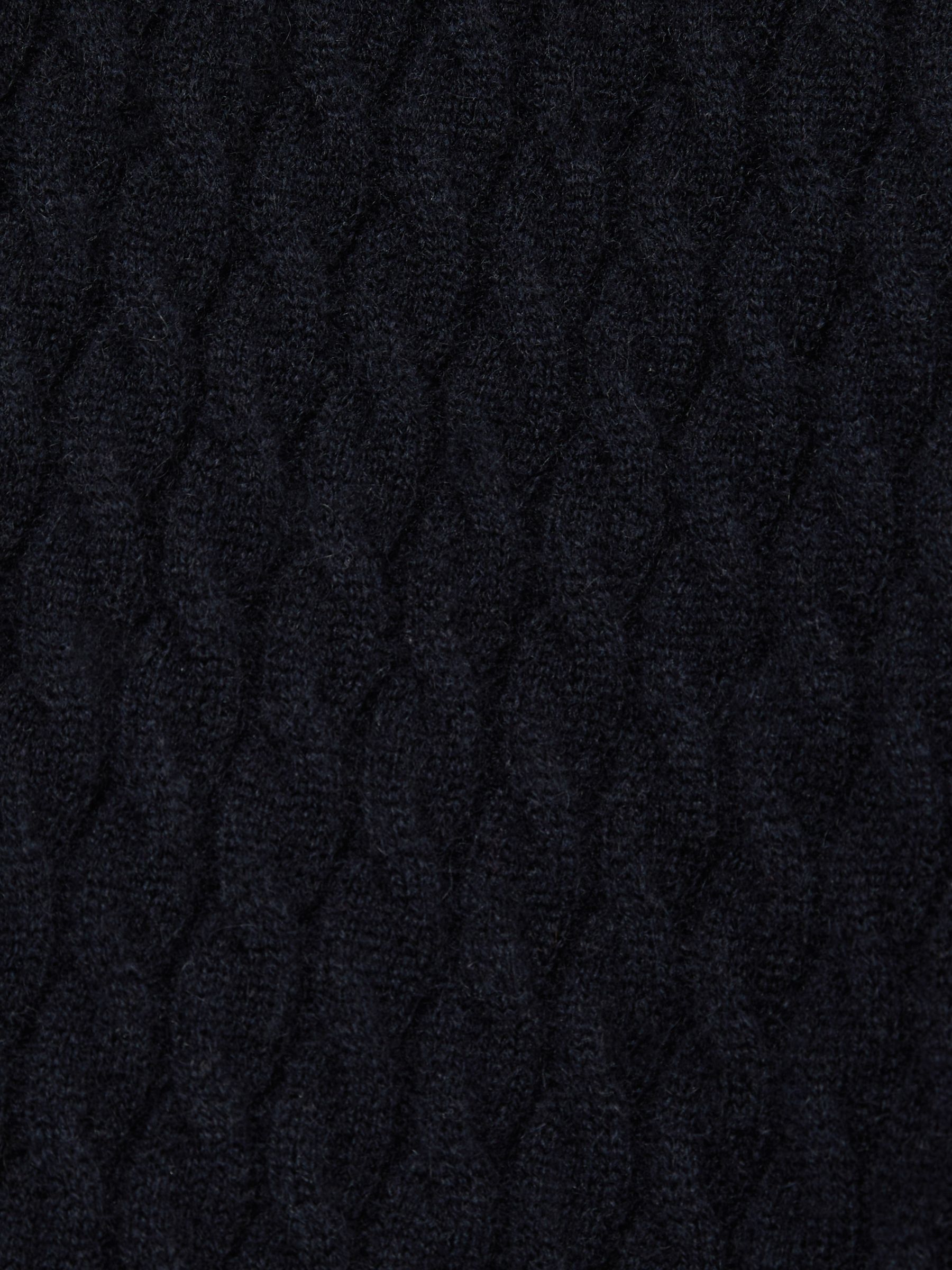 Atelier Cashmere Cable-Knit Crew-Neck Jumper in Navy - Image 6 of 6