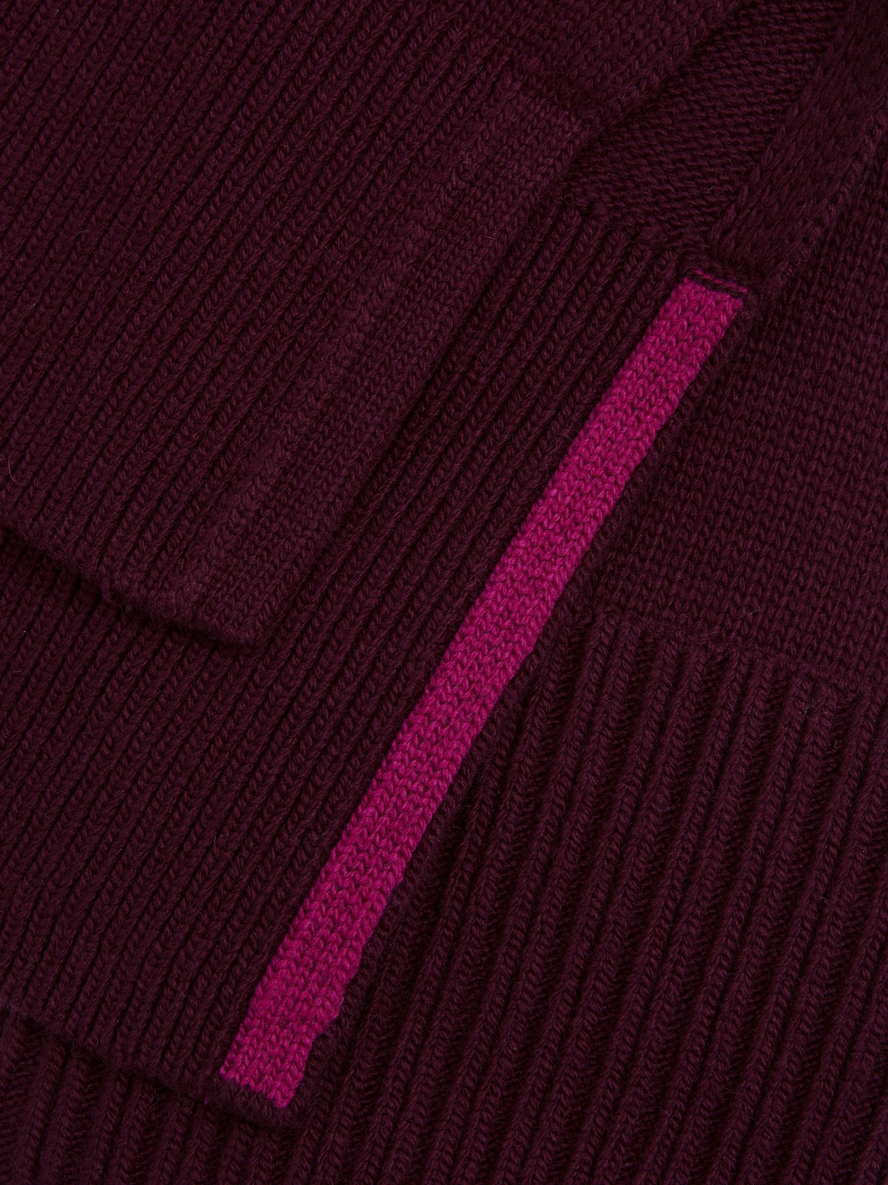 Florere Roll Neck Jumper in Burgundy - Image 6 of 6