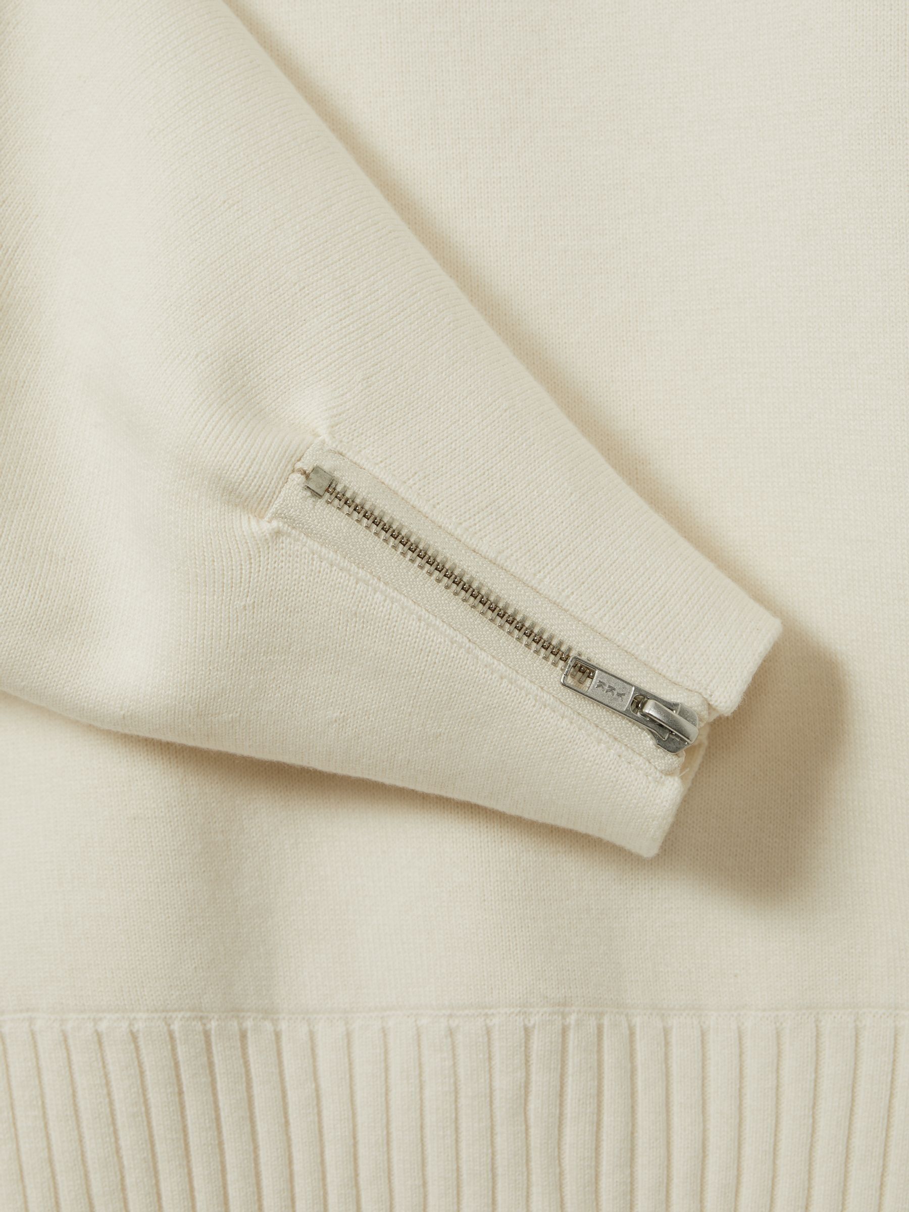 Florere Wool Blend Boxy Blouson Sleeve Jumper in Vanilla - Image 6 of 7