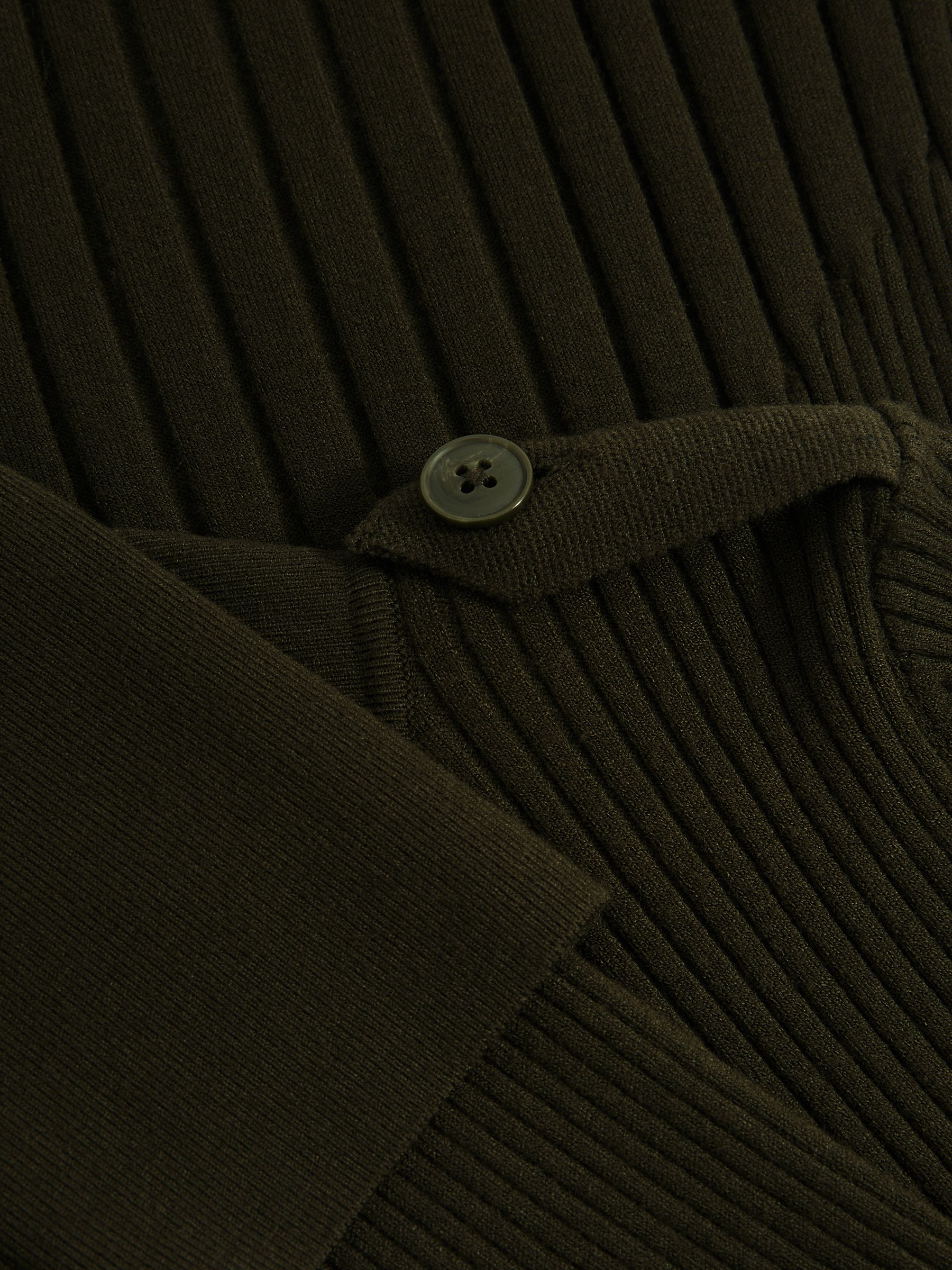Rib-Knit High-Neck Top in Green - Image 5 of 5